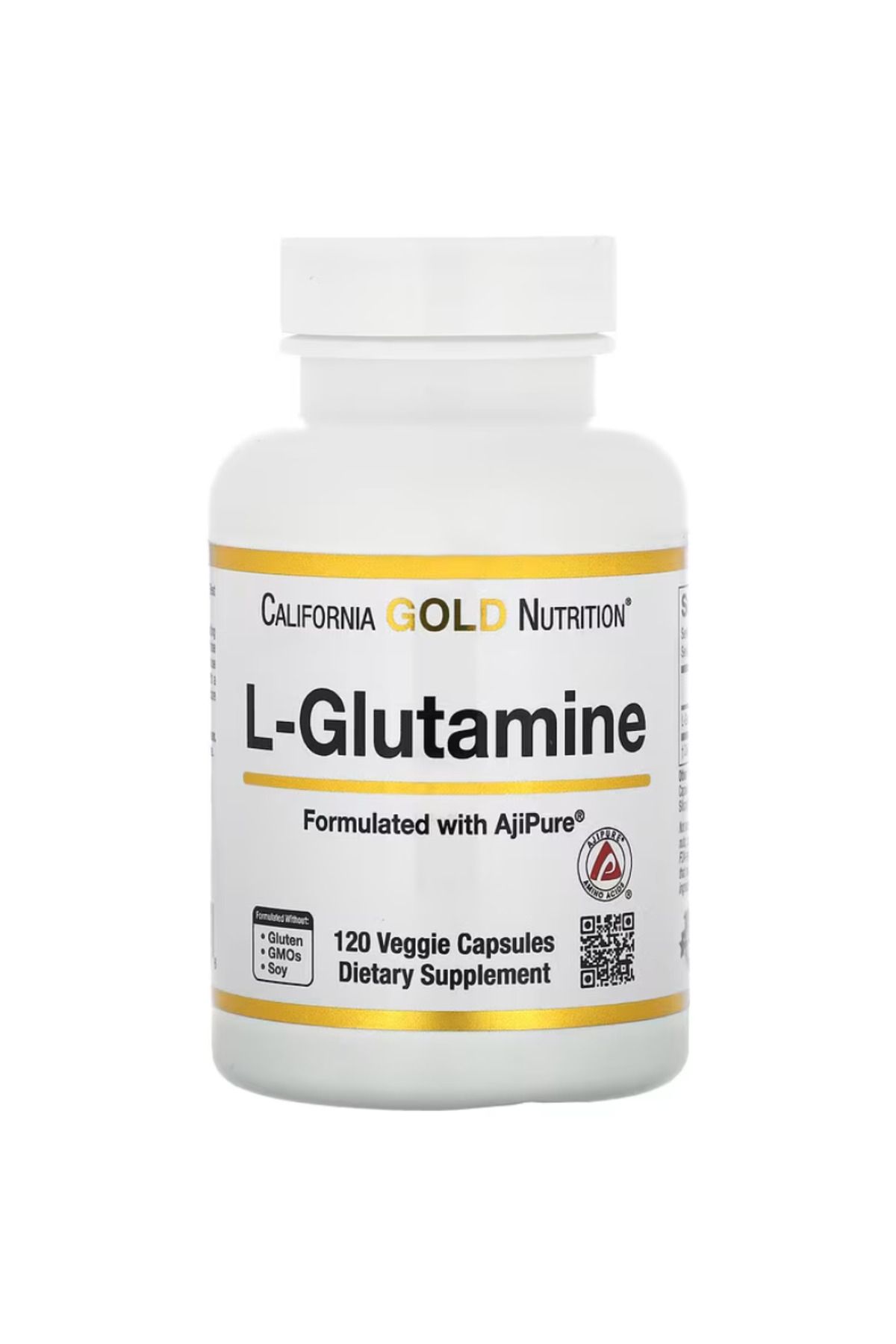 California Gold Nutrition , L-Glutamine, AjiPure, 120 Veggie Capsules (500 mg per Capsule)