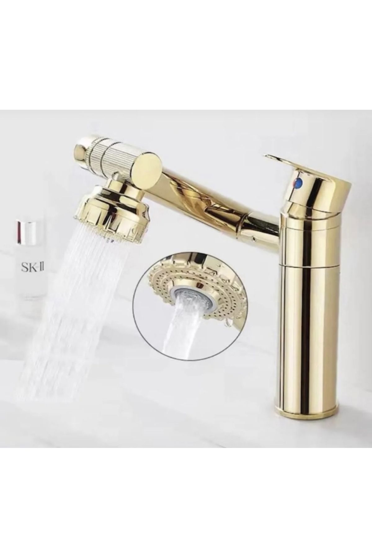 BDL ARMATÜR Lüx Gold 720 Derece Oynar Lavabo Bataryası
