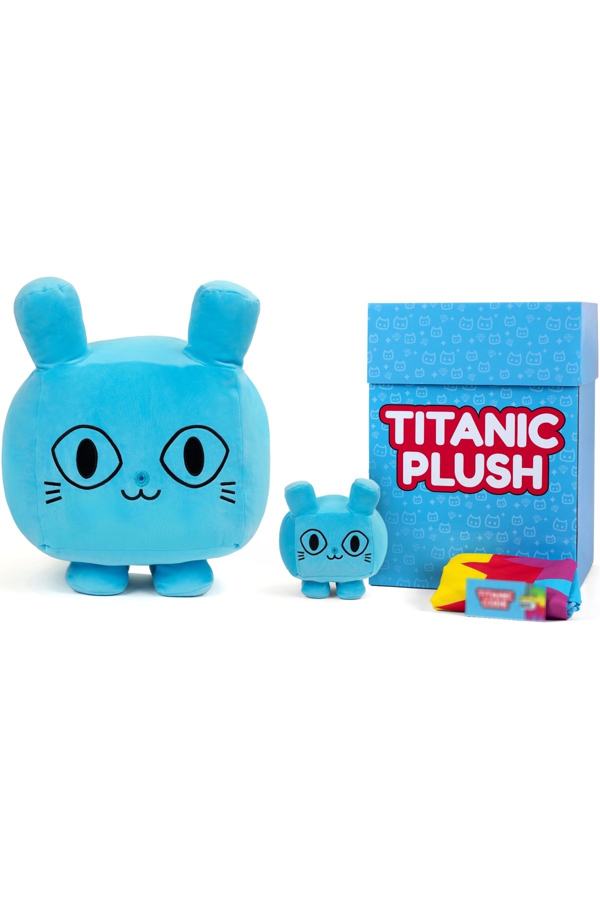 Ucuz Depo TITANIC PLUSH Mavi Balon Kedi Peluş oyuncak Figür