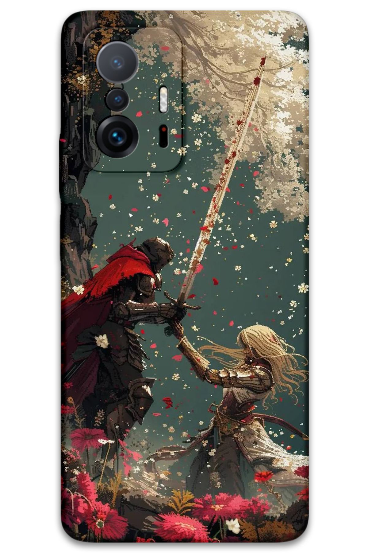 Gramaphone Xiaomi Mi 11T Uyumlu Retro Desenli Telefon Kılıfı + Ekran Koruyucu - 5838