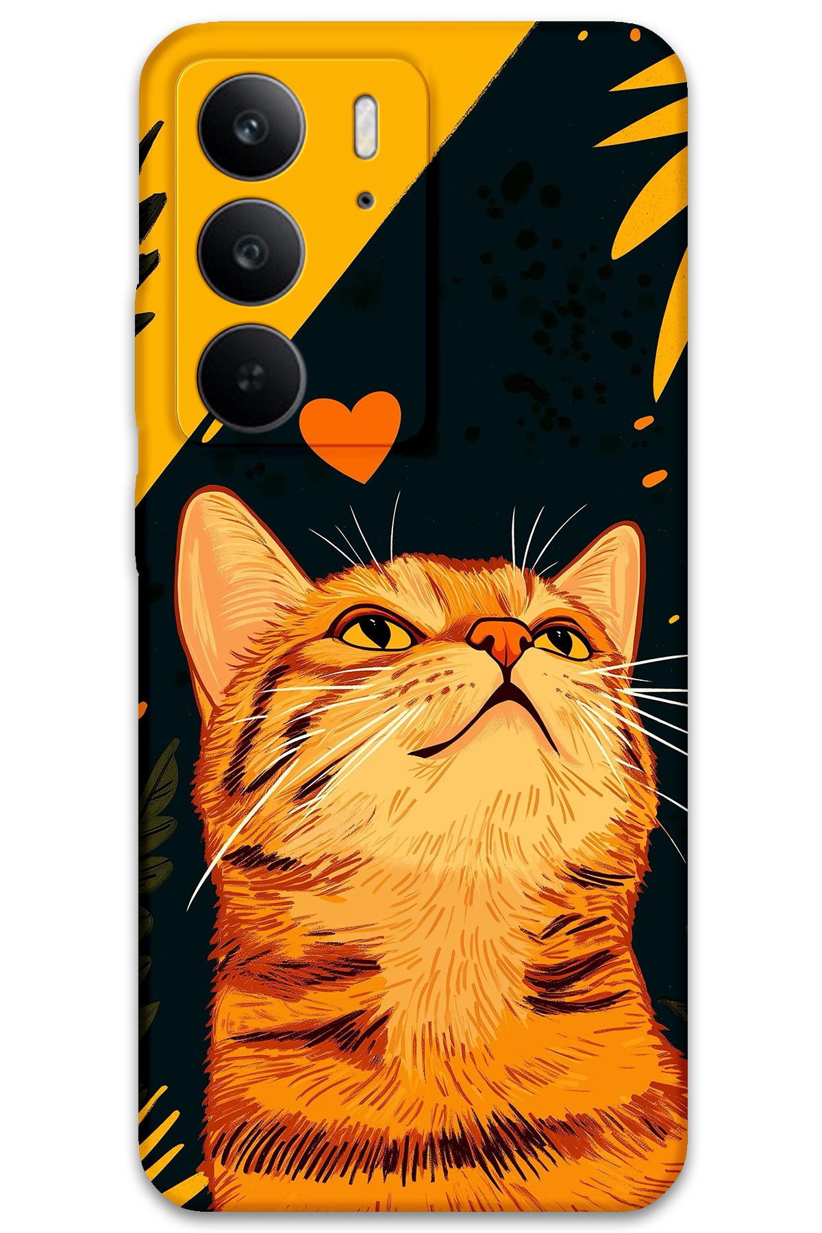 Gramaphone Realme C75 Uyumlu Kedi Desenli Telefon Kılıfı + Ekran Koruyucu - 5783