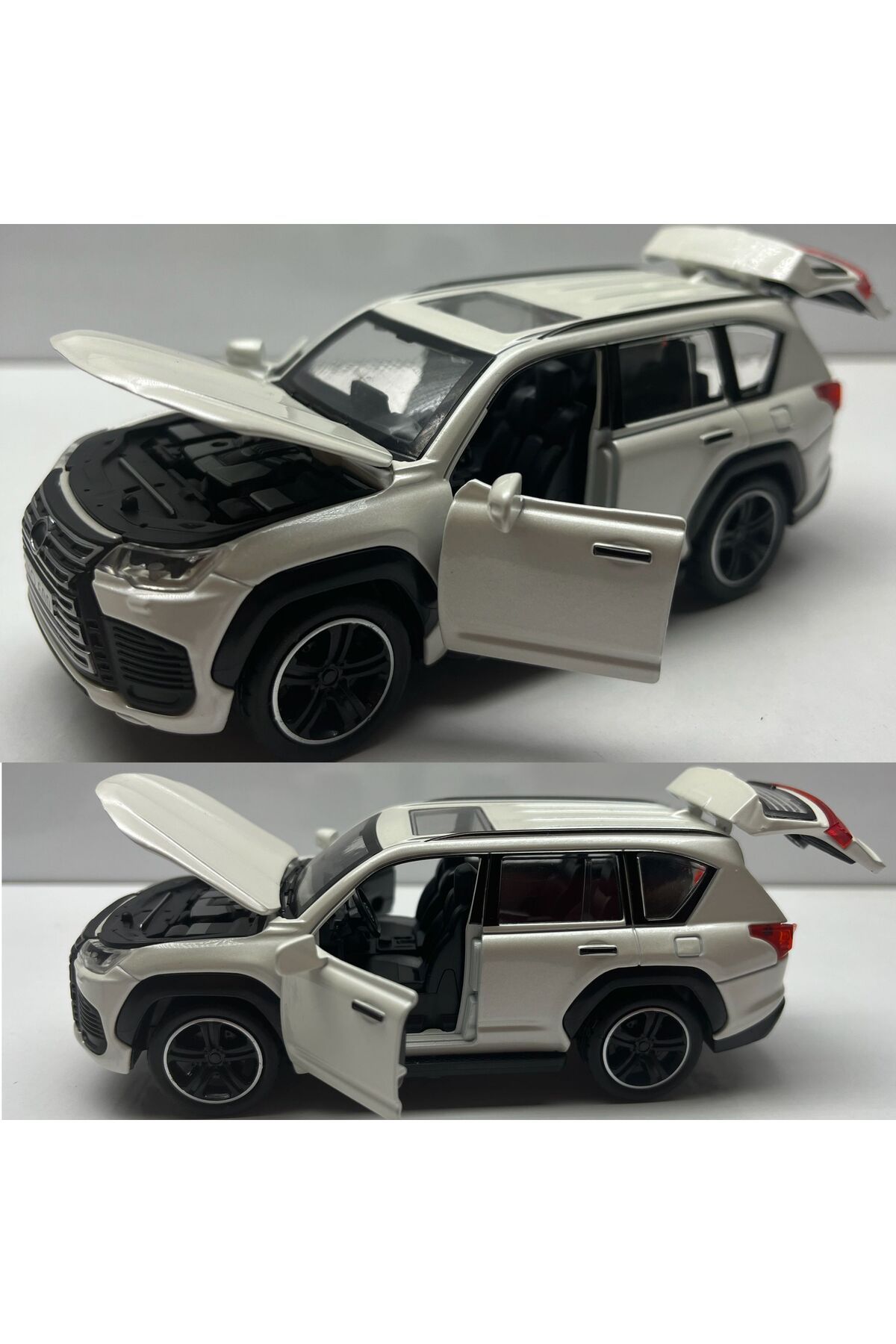 afreyz oyuncak Diecast,Metal Oyuncak Araba Lexus Jip Sesli Işıklı Çek Bırak Model Araba 1:32 Ölçek Araba
