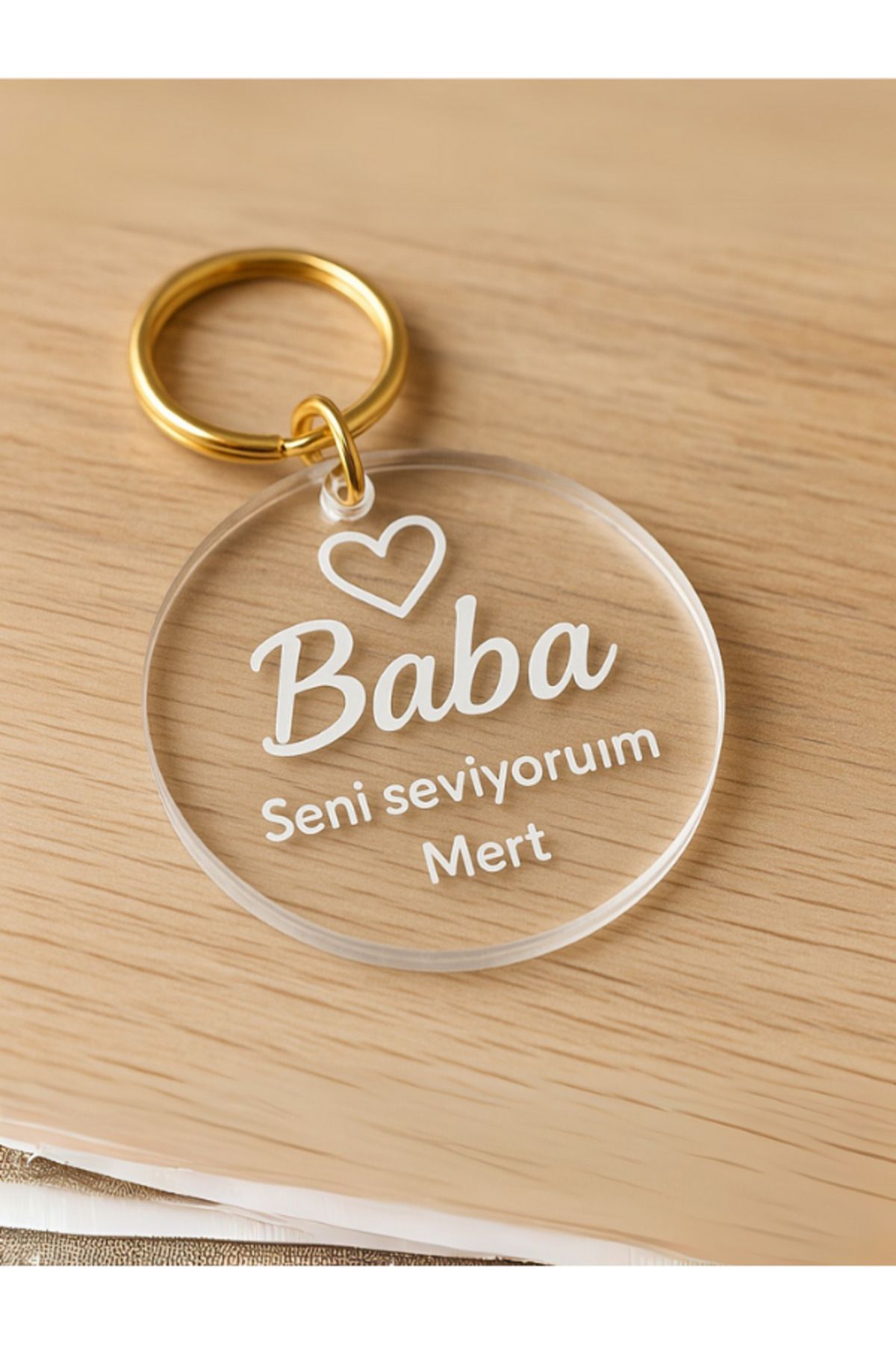 Avelon Kişiye Özel Pleksi Anahtarlık Babalar Günü