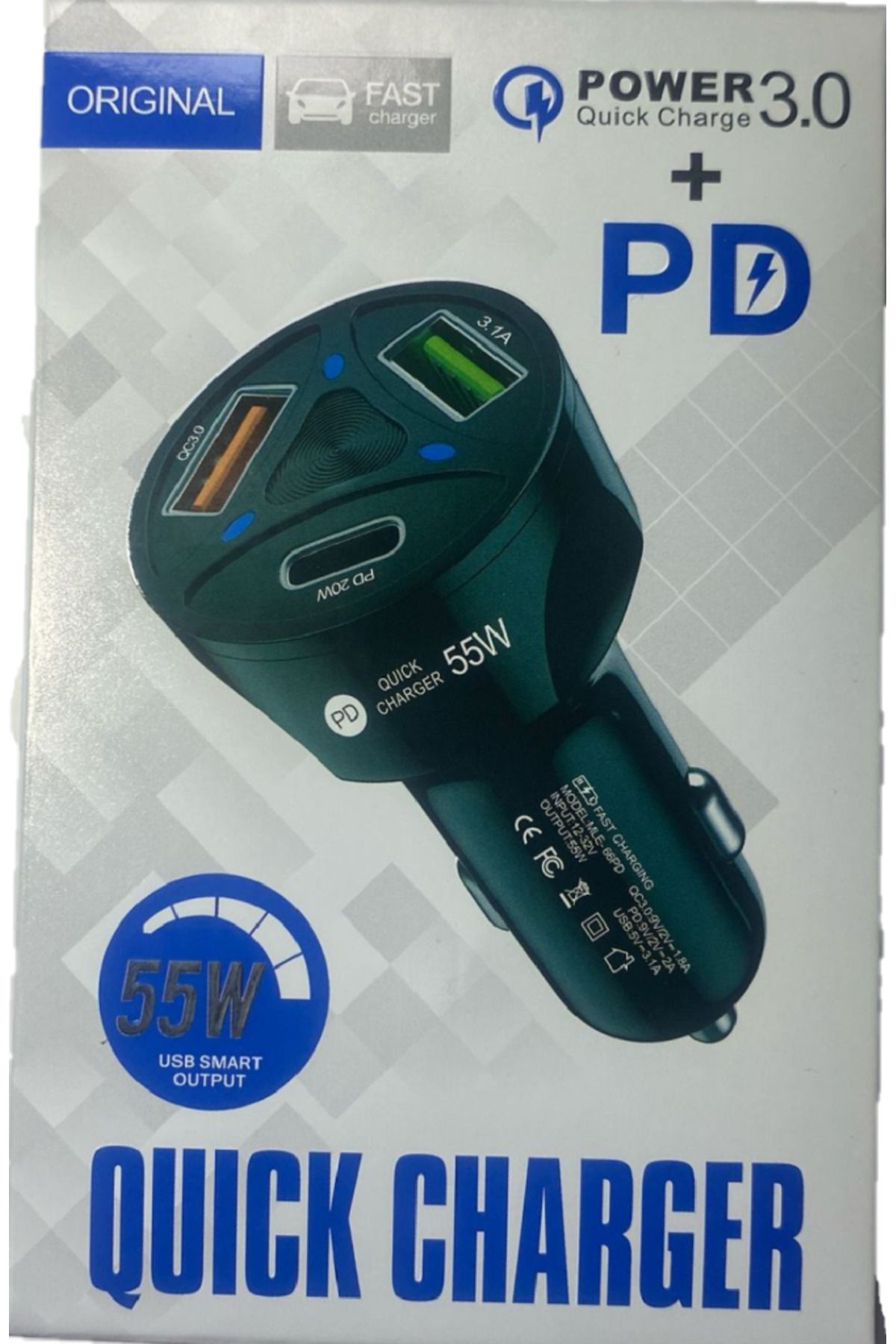 Aydoganticaret44 55W Quick Araç Şarjı 3.0