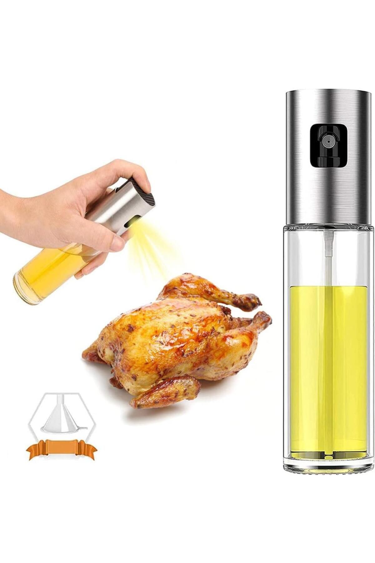 Aydoganticaret44 Sprey Cam Şişe Zeytinyağı, Sirke Yağ Püskürtücü Yağdanlık 100 ml