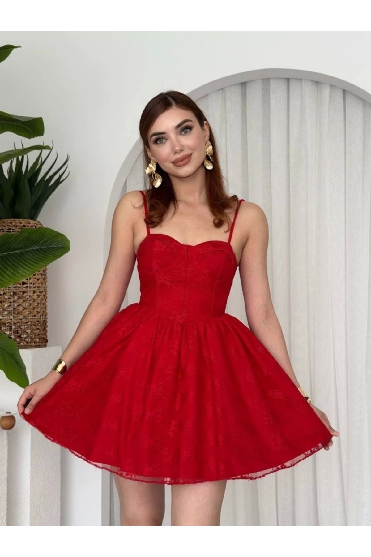 Butik Toba İp Askılı Elbise
