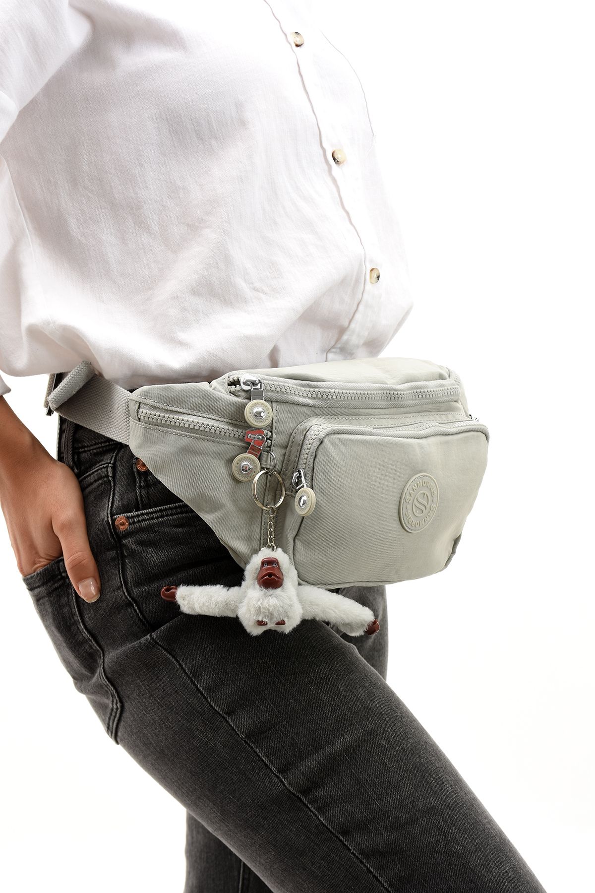 OLDSO Sanmorris Unisex Suya Dayanıklı Krinkıl Kumaş Ayarlanabilir Bel ve Omuz Çantası 3043