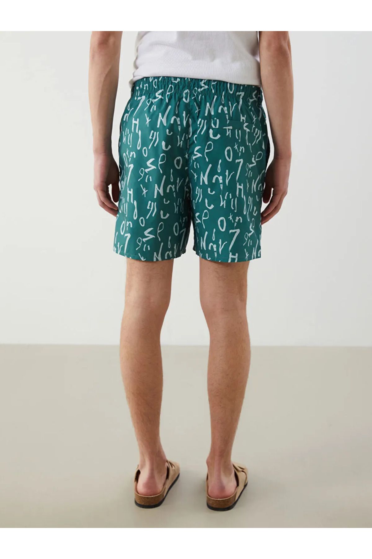 LC Waikiki-Xside Green Short Length Patterned Men's Swim Shorts 4