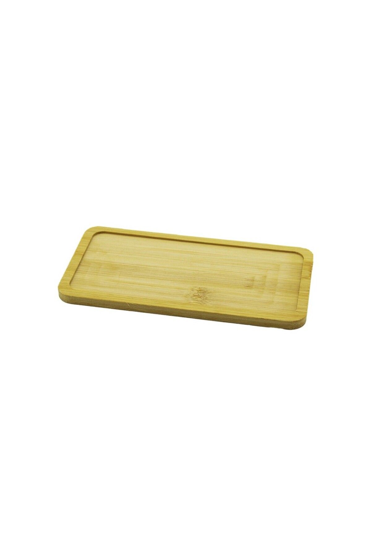 Aydoganticaret44 DİKDÖRTGEN AHŞAP BAMBU YAĞDANLIK ALTLIK MİNİ TEPSİ 20X10X0.8CM