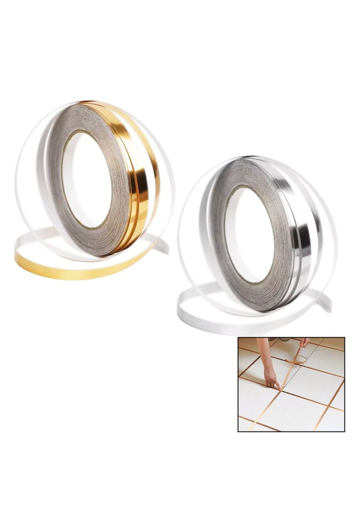 Aydoganticaret44 GOLD - GÜMÜŞ DERZ ARASI YAPIŞKANLI BANT 10MM X 45MT