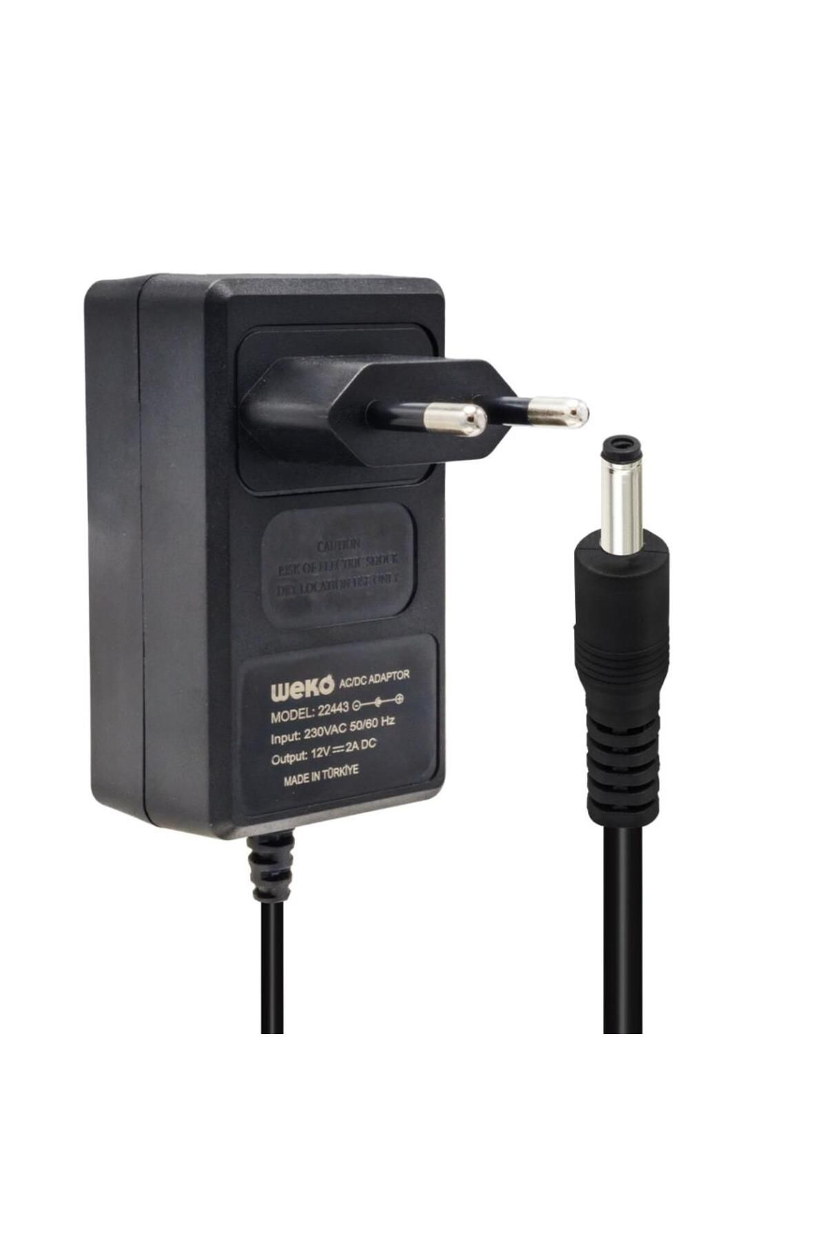Aydoganticaret44 12 VOLT - 2 AMPER 2.5*0.7 UÇLU YERLİ ÜRETİM PLASTİK KASA PRİZ TİPİ ADAPTÖR
