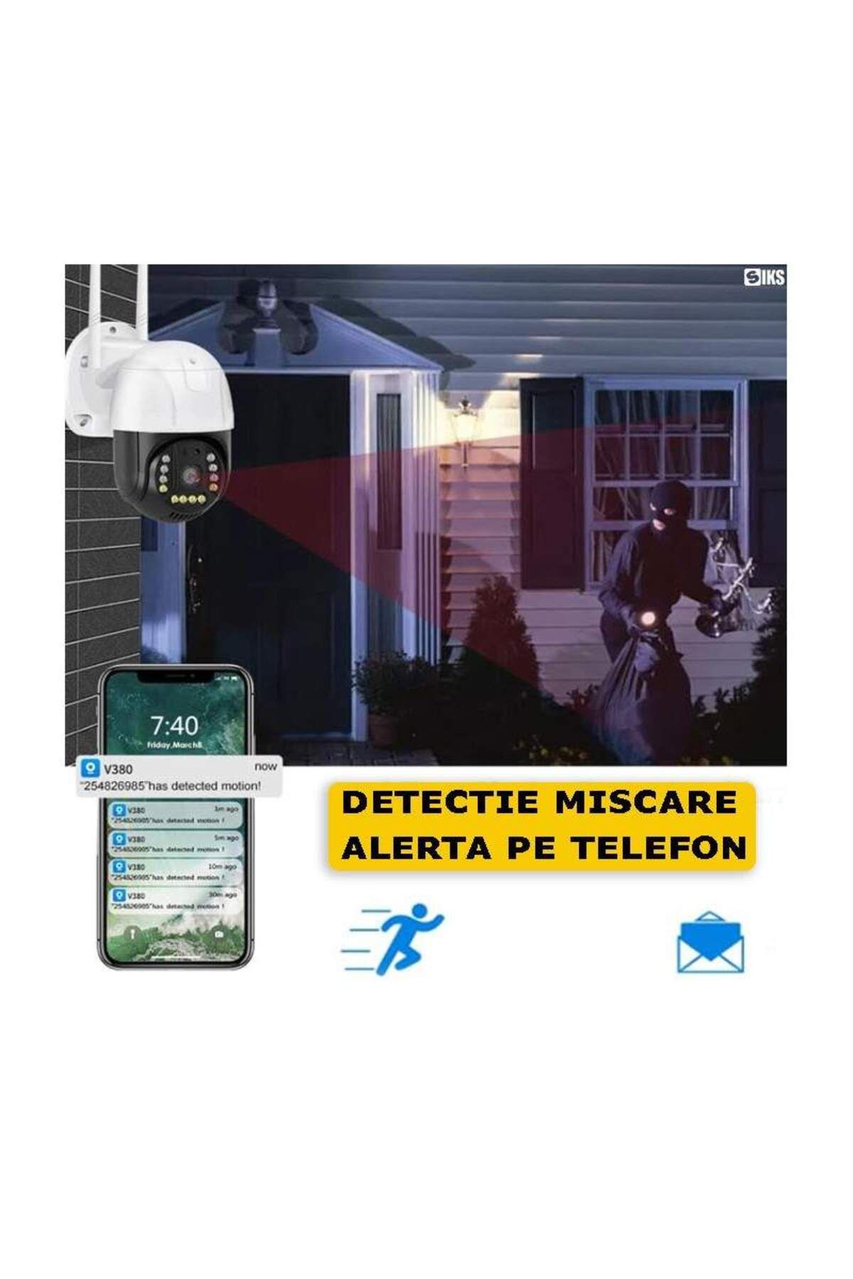 SIKS-Video Surveillance Camera, 4G SIM WIFI SIKS, 3 MP, 4X Zoom, LED Lights, Two-way Communication 5