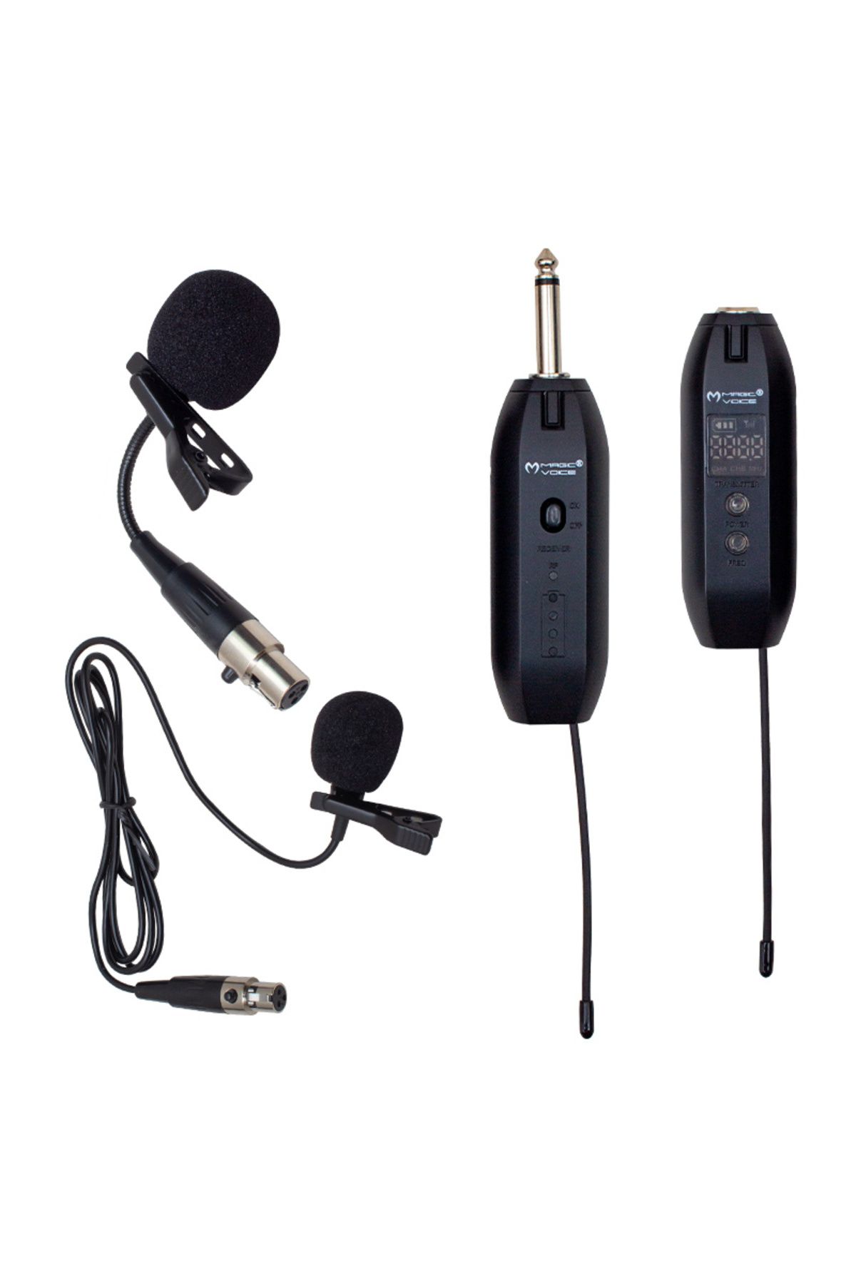 Aydoganticaret44 MAGICVOICE MV-19589 UHF MİNİ YAKA -KÜRSÜ KABLOSUZ ENSTRÜMAN MİKROFONU(MİC XRL Lİ)