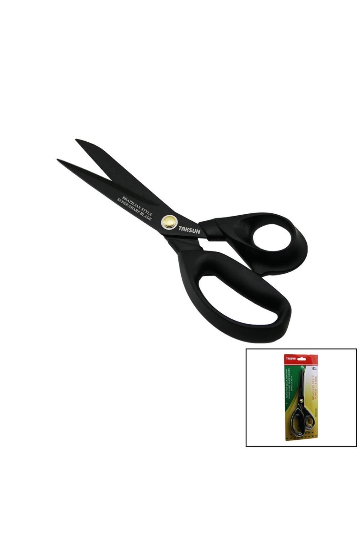 Aydoganticaret44 BREZİLYA STİLİ TERZİ MAKASI SİYAH - YAPIŞMAZ ERGONOMİK SAP GL-606 91/4
