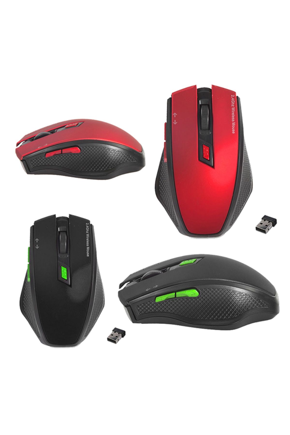 Aydoganticaret44 SMW-777 USB 2.4GHZ OPTİK KABLOSUZ MOUSE (KIRMIZI*SİYAH)