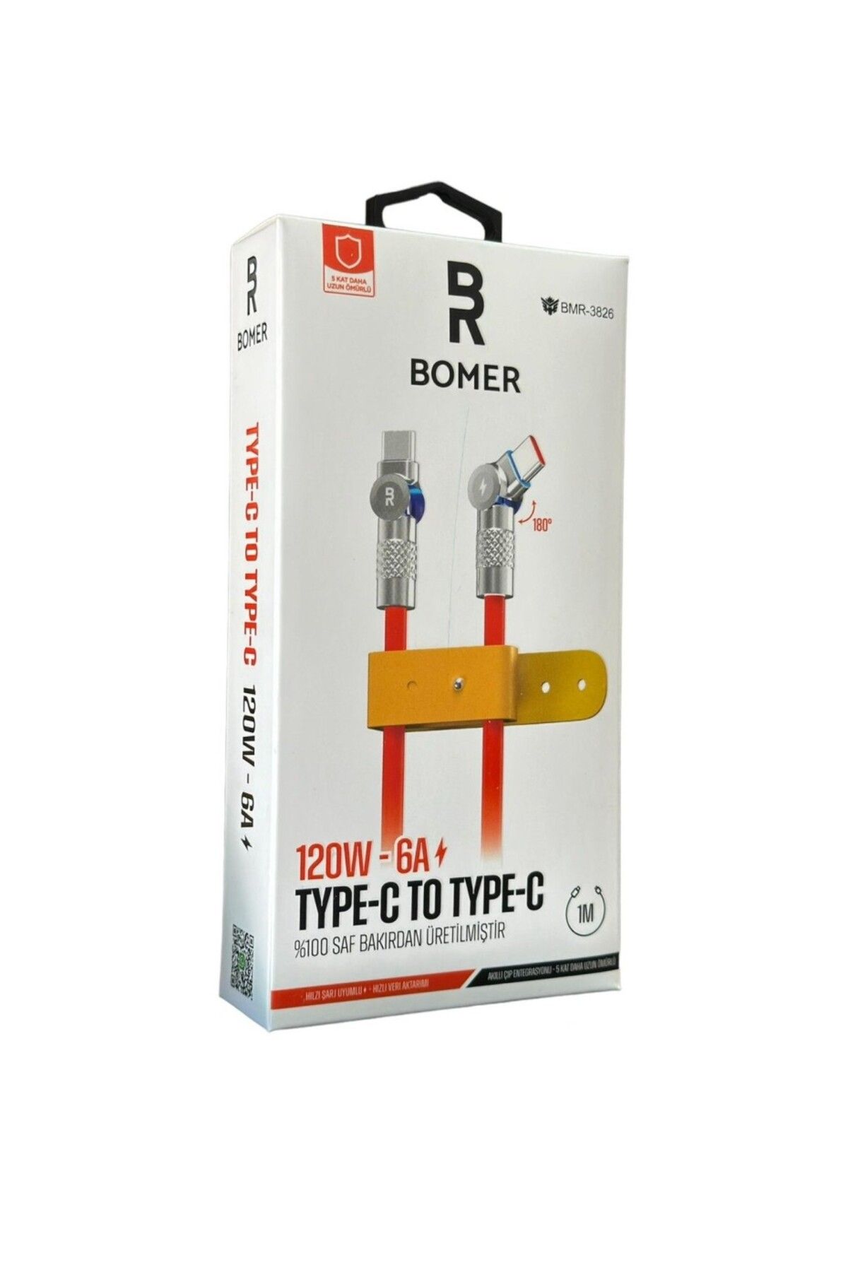 Aydoganticaret44 TYPE-C TO TYPE-C 120W-6A 1 Metre Hızlı Şarj & Hızlı Veri Kablosu