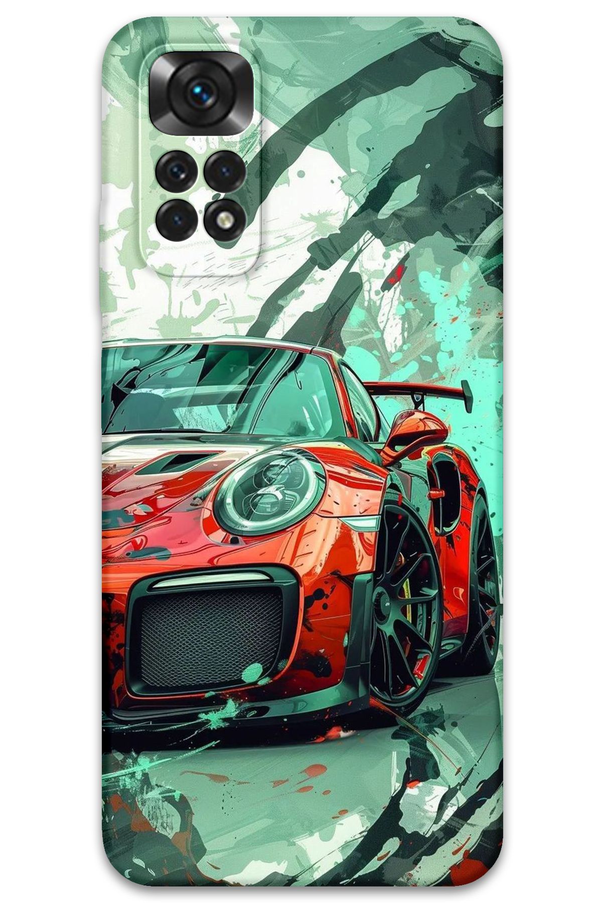 Gramaphone Xiaomi Redmi Note 11 Pro 5G Uyumlu Araba Desenli Telefon Kılıfı + Ekran Koruyucu - 5765