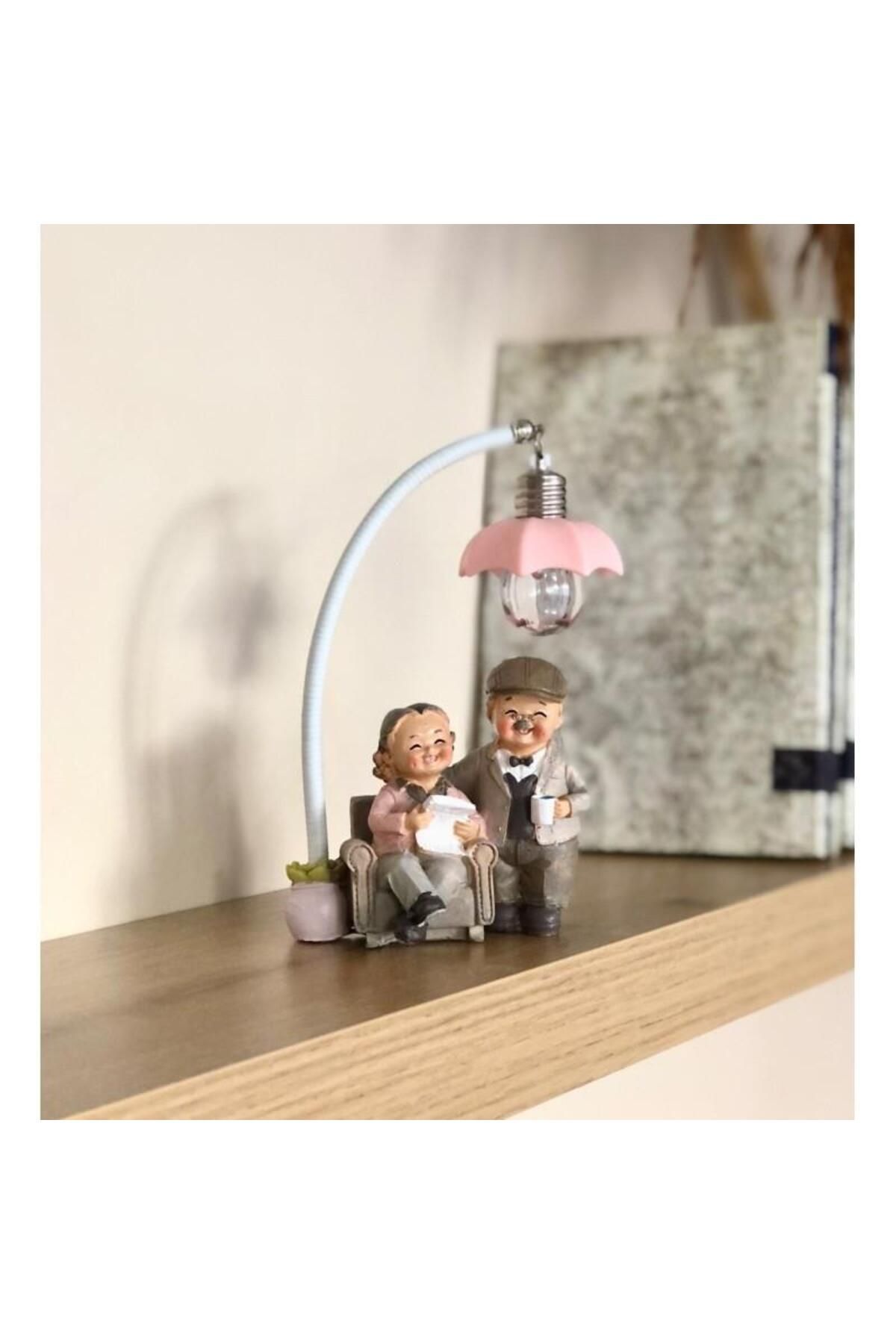NEZADE STORE Yaşlı Çift Işıklı Biblo
