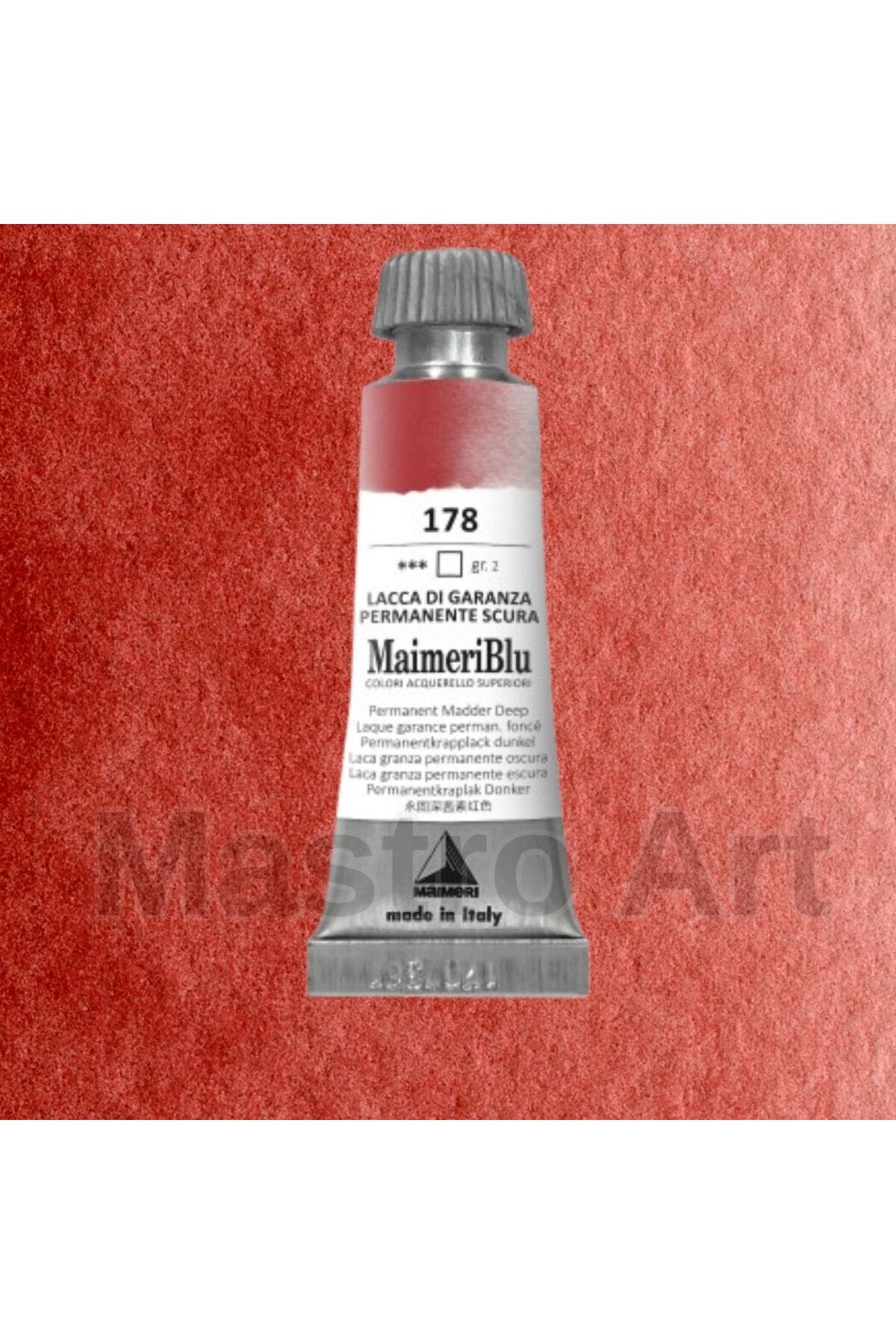 Maimeri Blu Pro Tüp Sulu Boya 12 ml S2 178 Permanent Madder Deep
