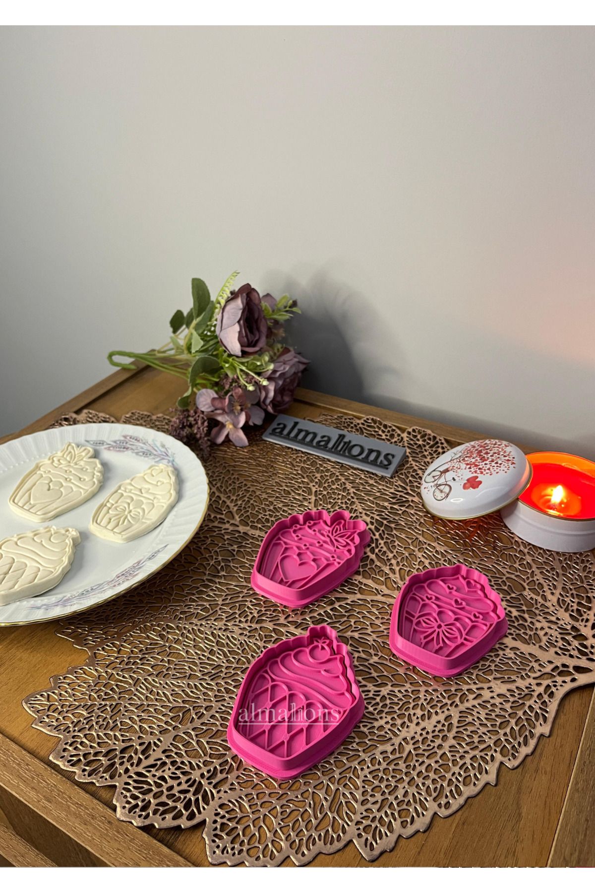 almalions Cupcake Kurabiye Kalıbı Seti - Set 1 - Hamur Şekillendirici - Şeker Hamuru Kalıp- 3 Adet