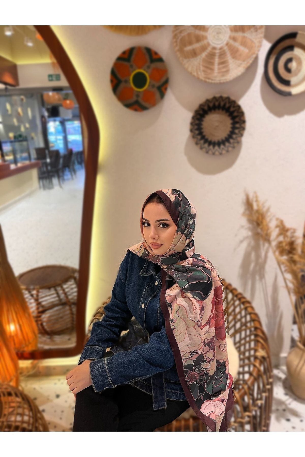MODA LİNA SERİSİ ALİCE DESEN BAMBU ŞAL