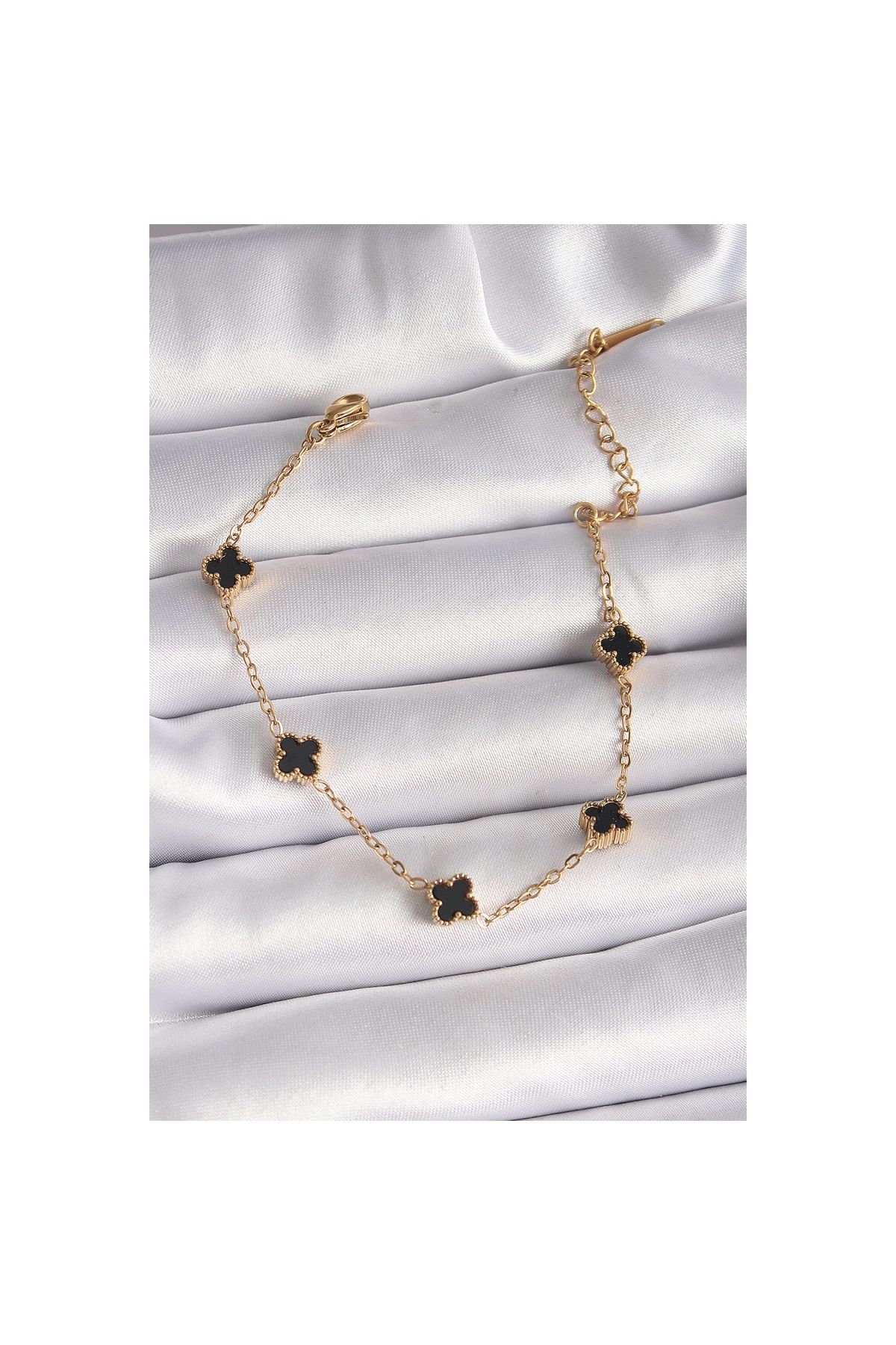 Ayder Timya 316l Çelik Gold Renk Baby Boy Yonca Model Kadın Bileklik - Tj-bb6475