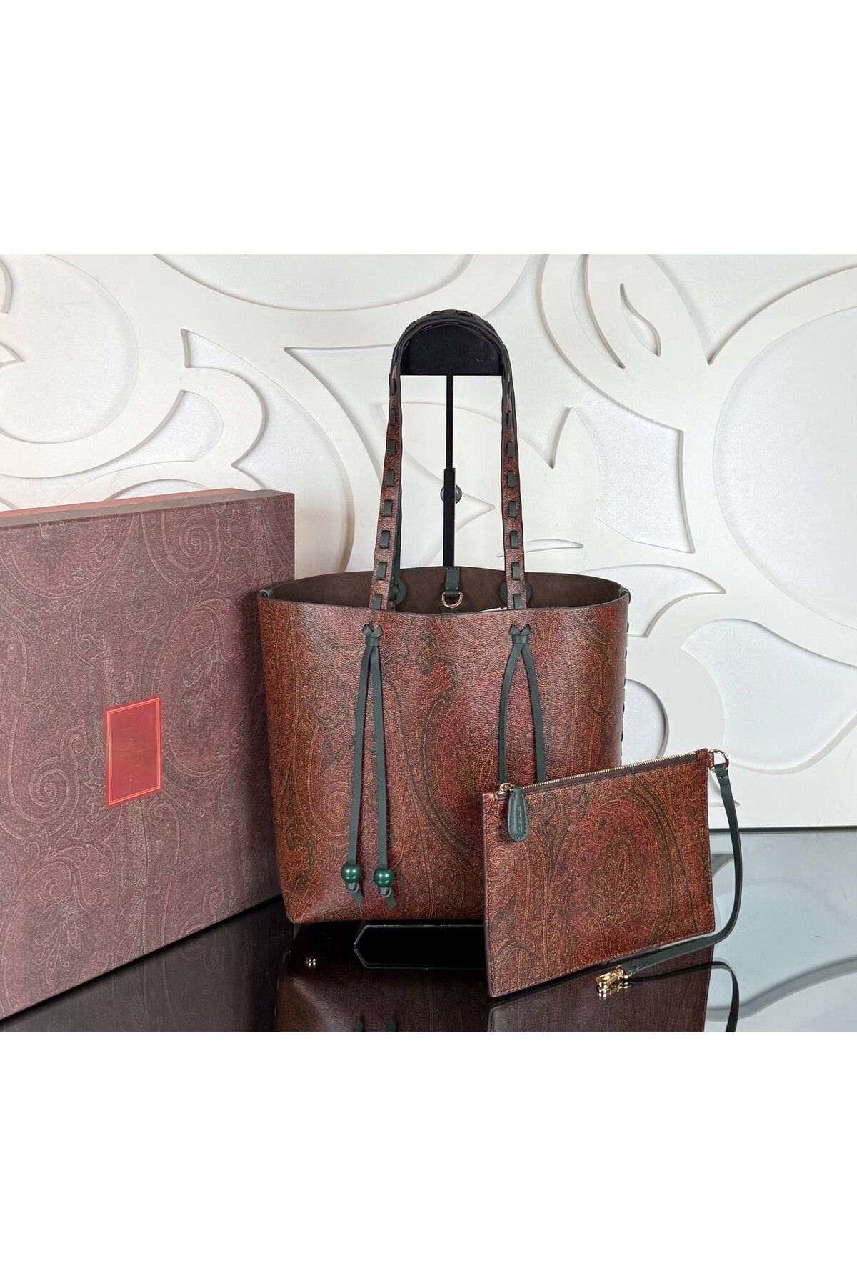LEAUDER WOMEN KADIN ETR-O DESEN LARGE TOTE BAG İTHAL