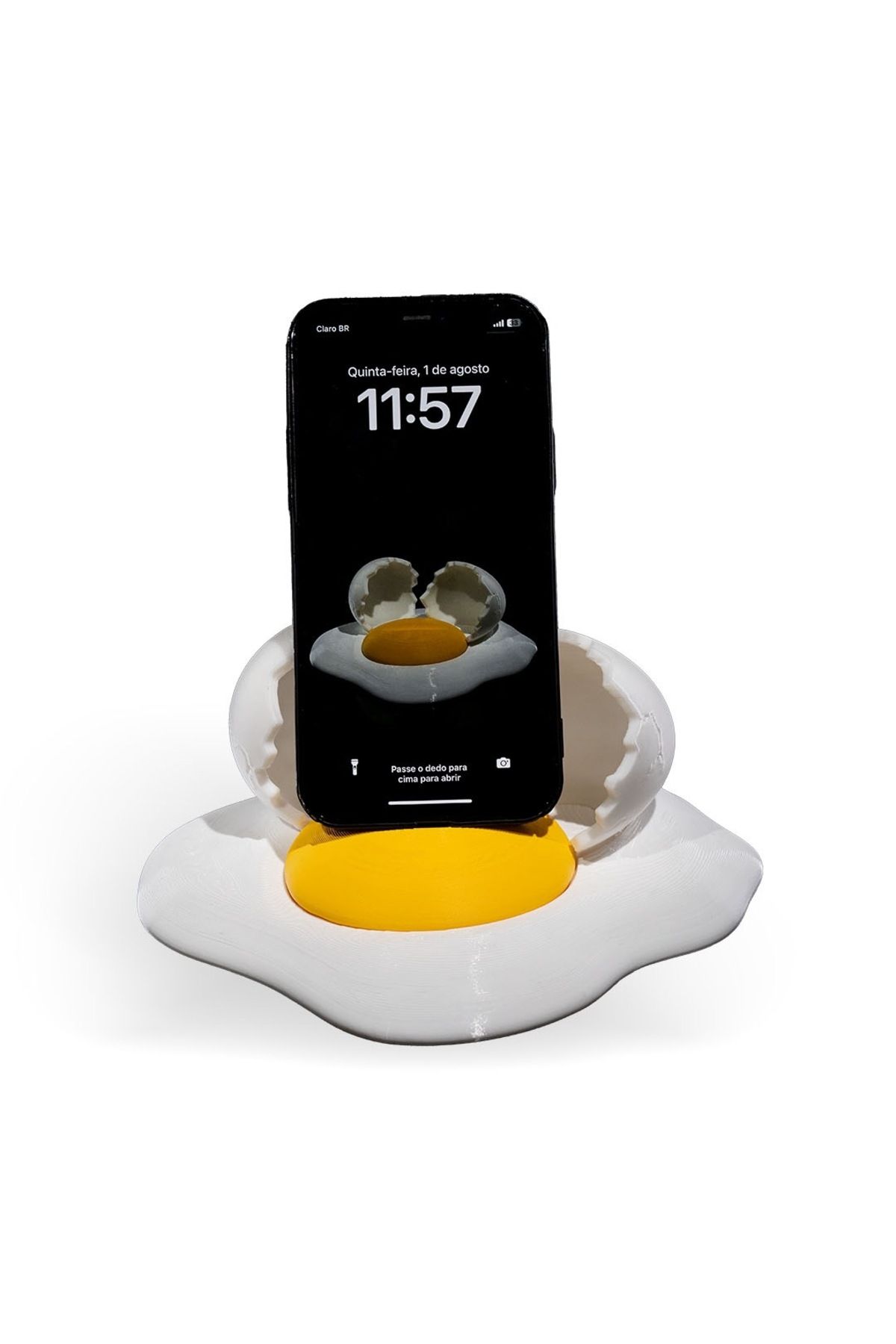 shop 3D Baskı Yumurta Şekilli Telefon Standı - Eğlenceli ve Fonksiyonel Dekorasyon