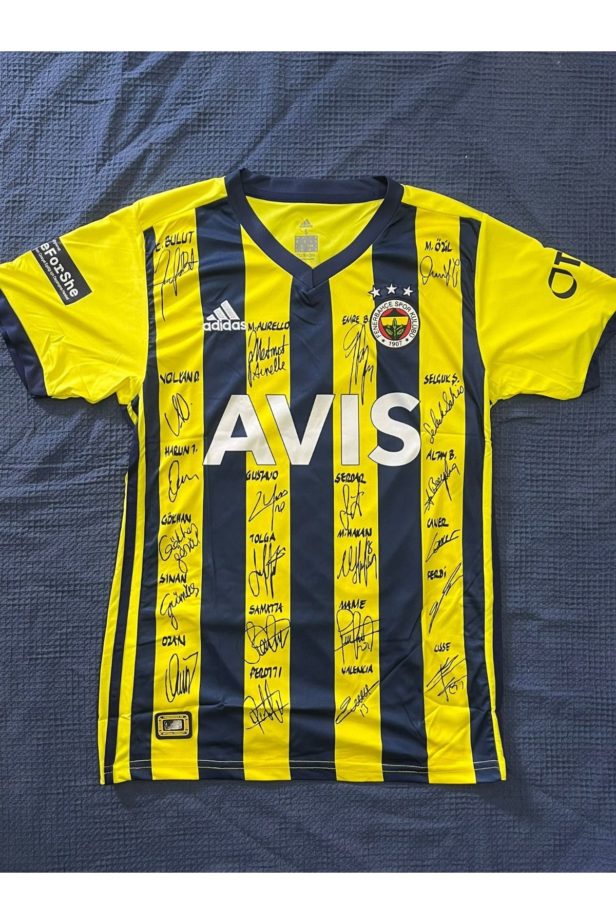 JANJON STAR fênêr'ba.h.ç.e_ İmzalı Sarı/Lacivert Yetişkin Forma