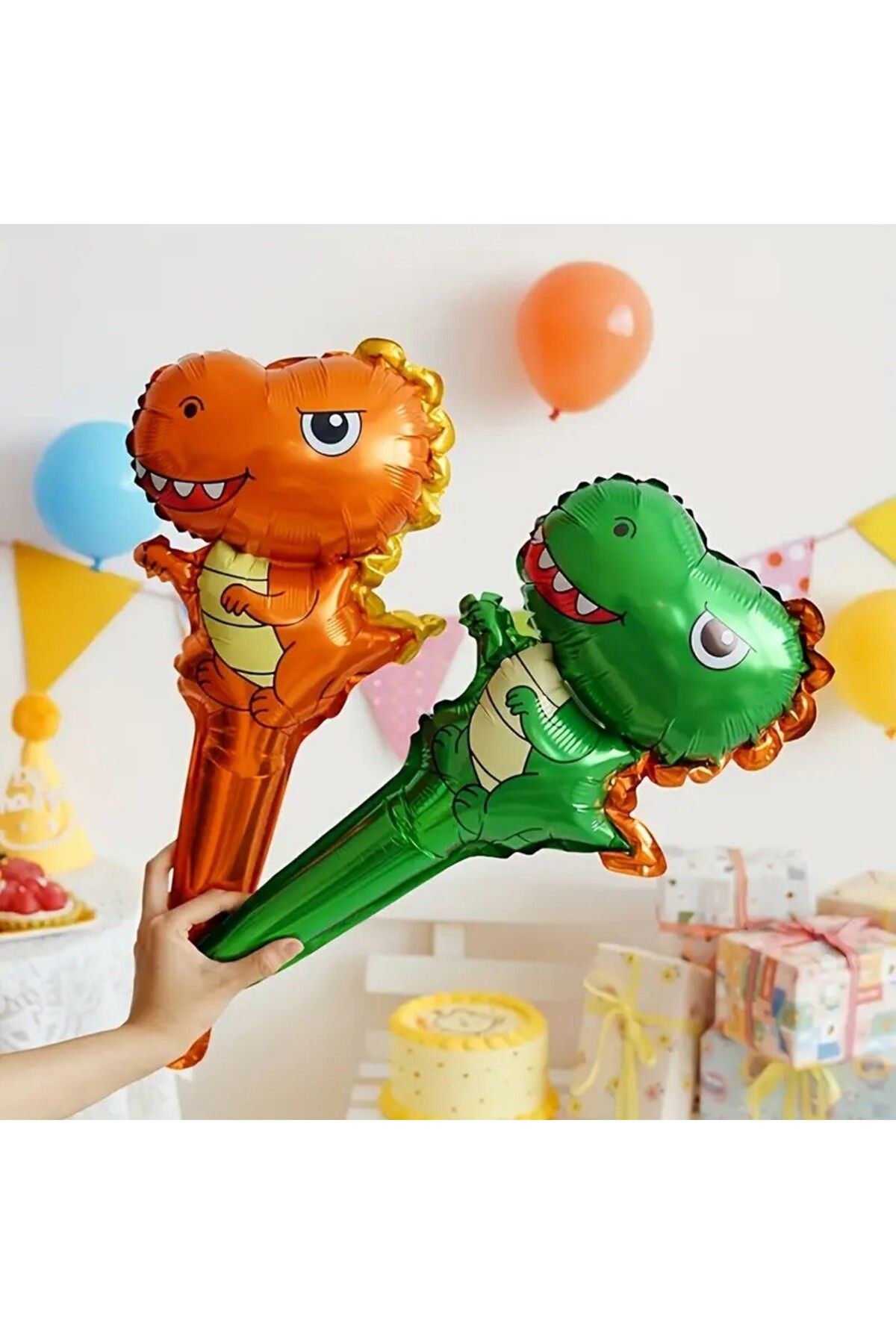 Aslan 12 adet Dinozor Alüminyum Folyo Balon Seti,Partiler içinçok güzel balon seti