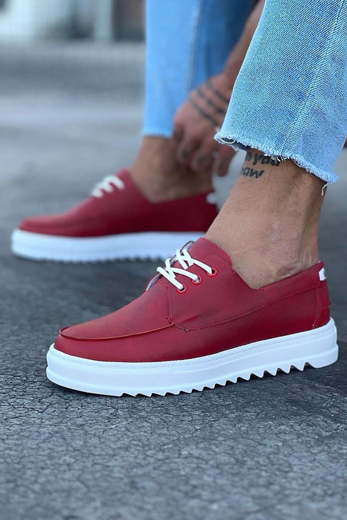 Fashi10 WG506 Kırmızı Erkek Saraclı Casual Ayakkabı