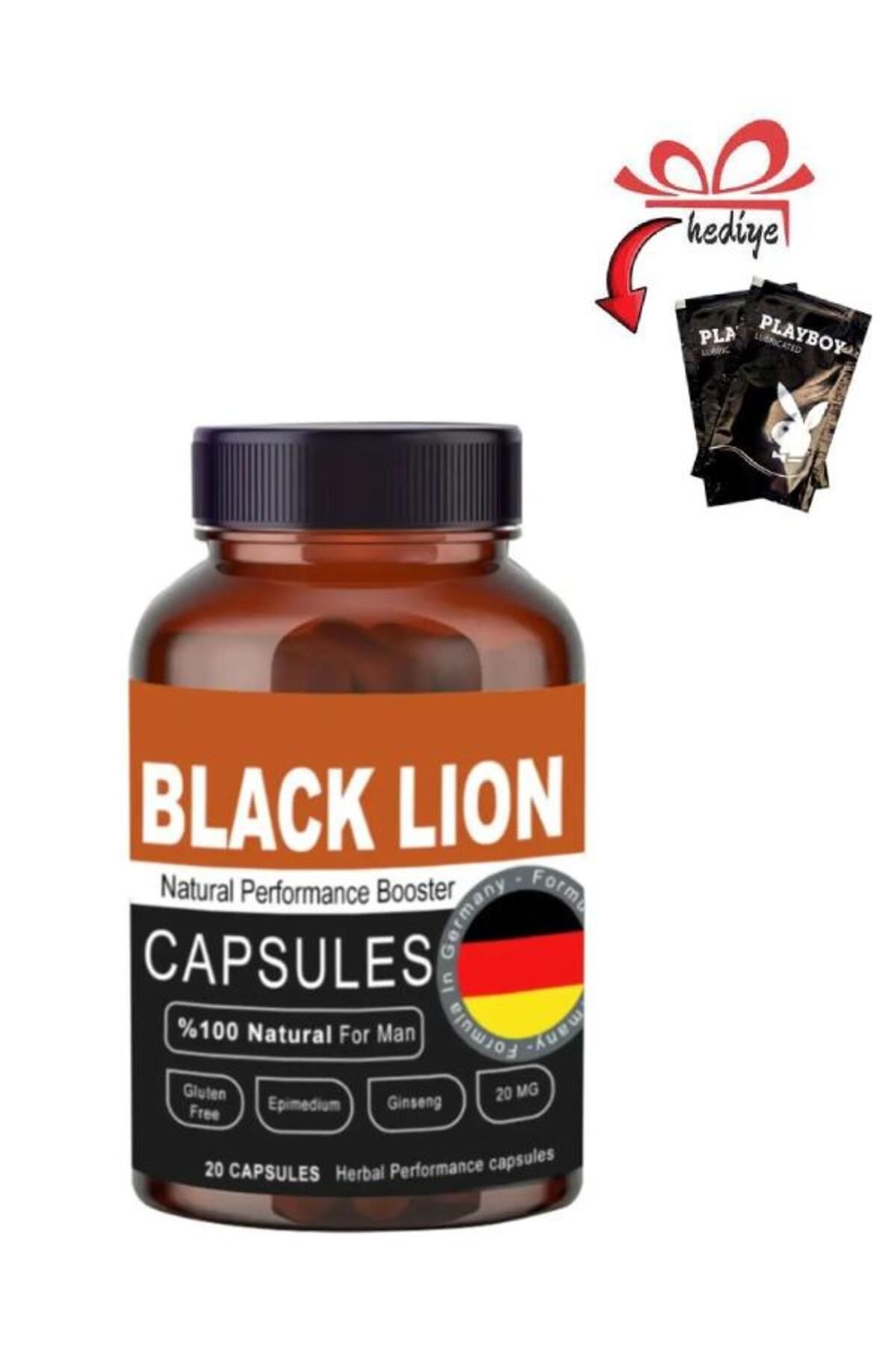 Dolce Black Lion Men Booster Erkekler İçin Sertlik Takviyesi 20'li + Kayganlaştırıcı Jelle