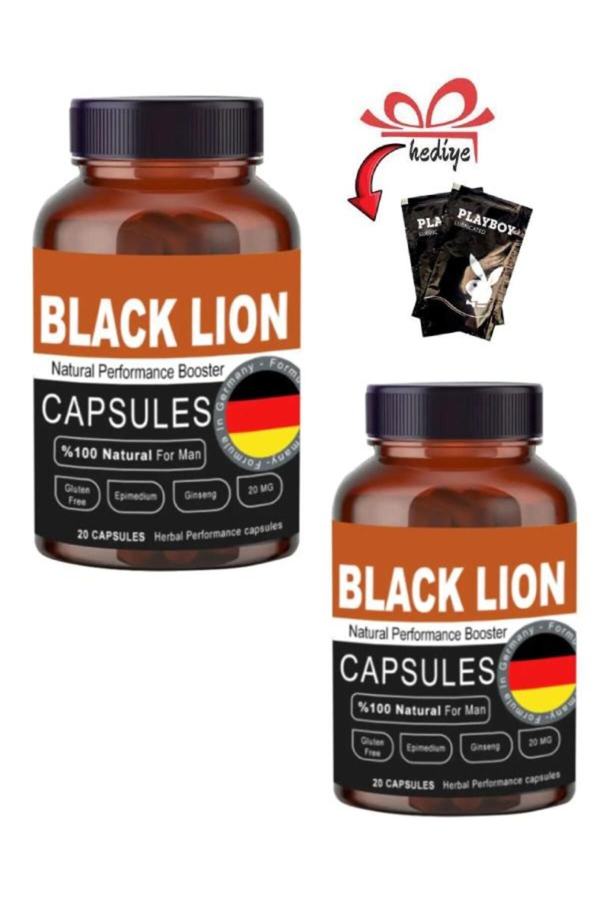 Dolce Black Lion Men Booster Erkekler İçin Sertlik Takviyesi 20'li x 2 ad. + Kayganlaştırıcı Jelle