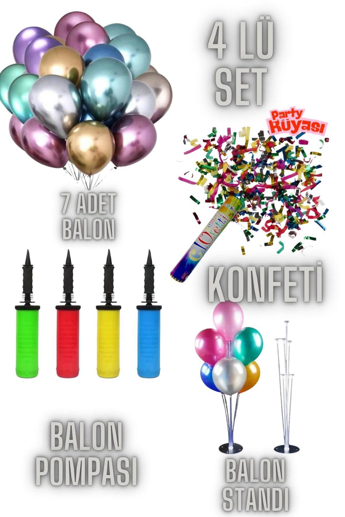 partyrüyası 4 Lü Doğum Günü-kutlama-babyshower-bride-kına-düğün-nişan özel gün kutlama seti