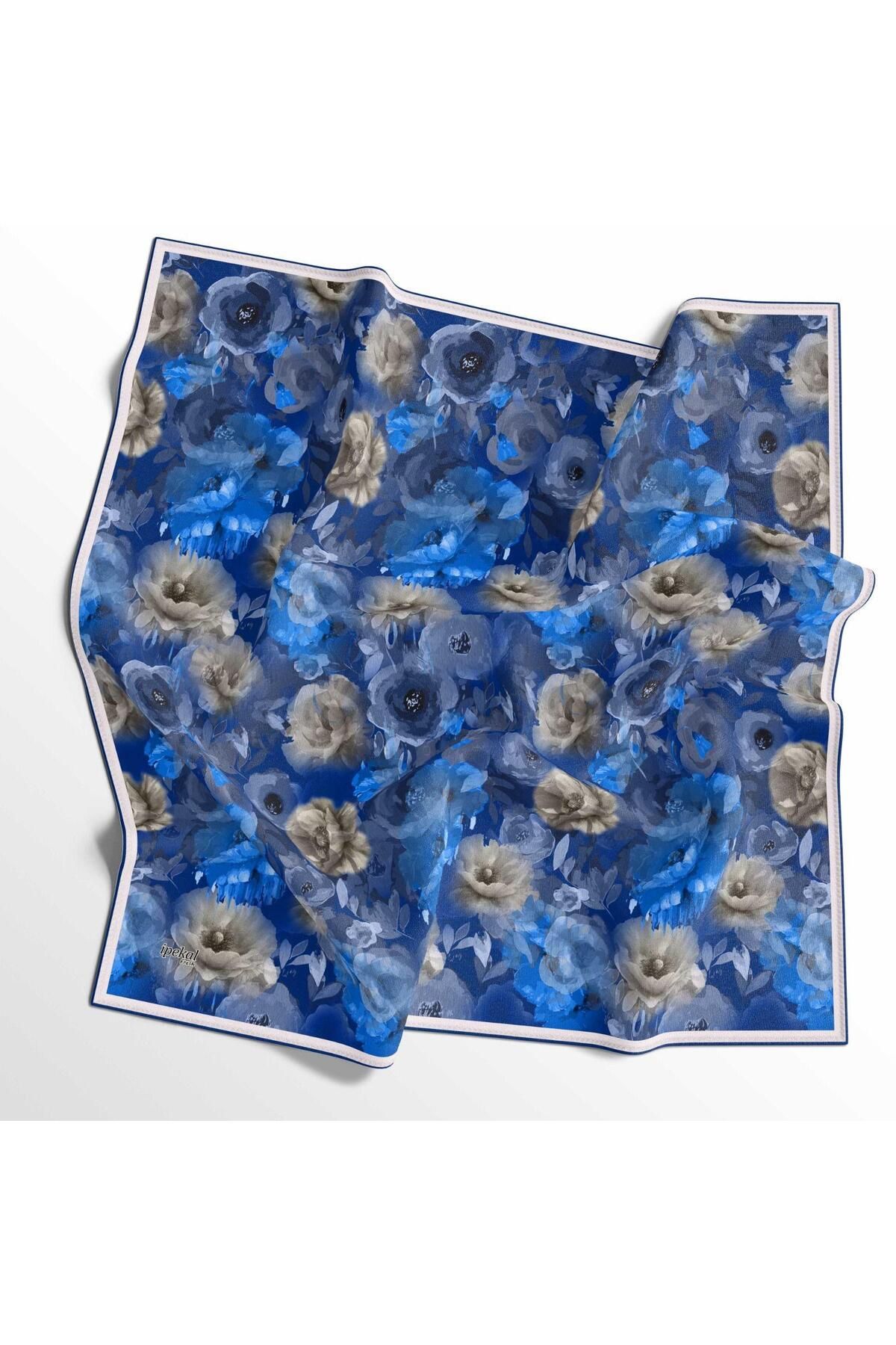 İpekal Soft Pamuk Eşarp - 05401 - 2025 90 x 90 Saks - 22