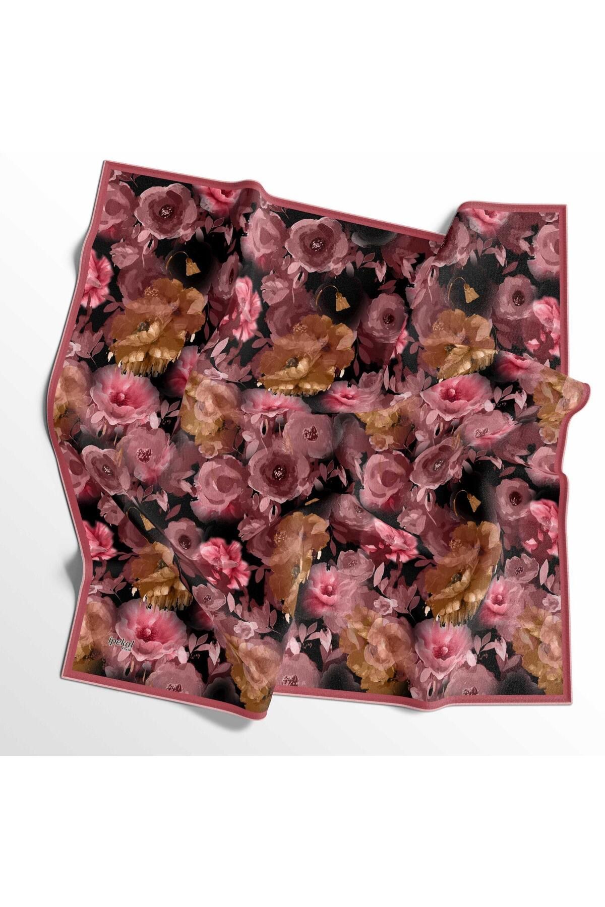İpekal Soft Pamuk Eşarp - 05400 -1319 90 x 90 Bordo - 18