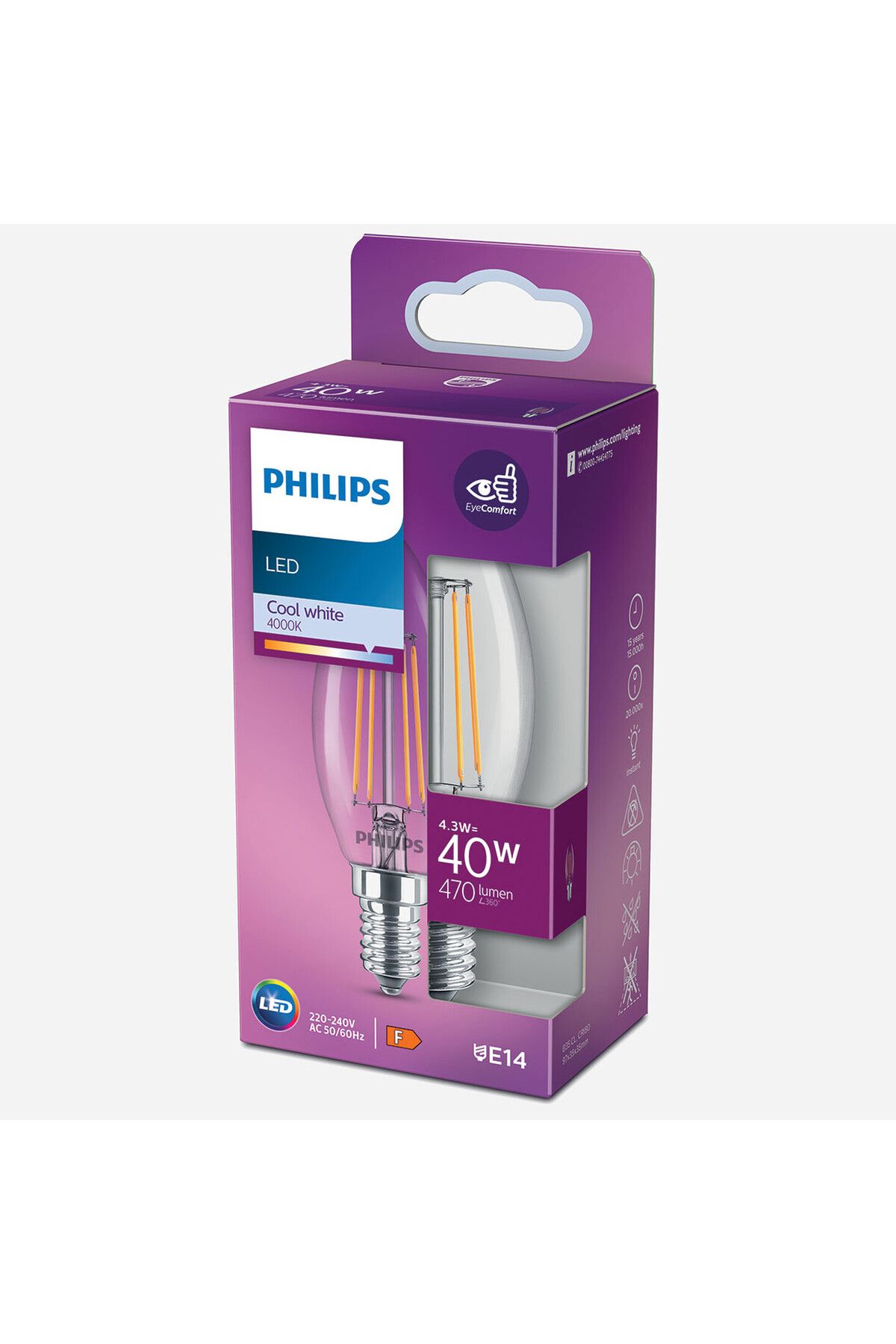 Philips 40 W Beyaz Mum E14 Duy Led Ampul