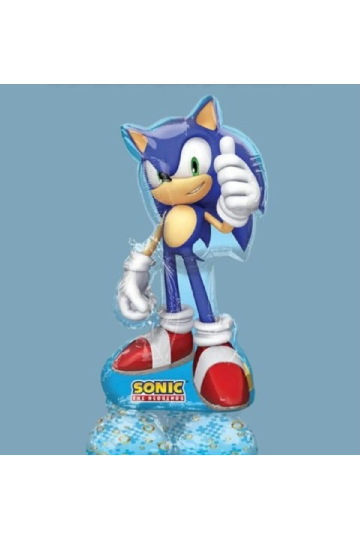 PartAntalya Sonic Boom Kirpi Sonic Folyo Balon Sonik Ayakta Durabilen Balon 59 inc 150 cm