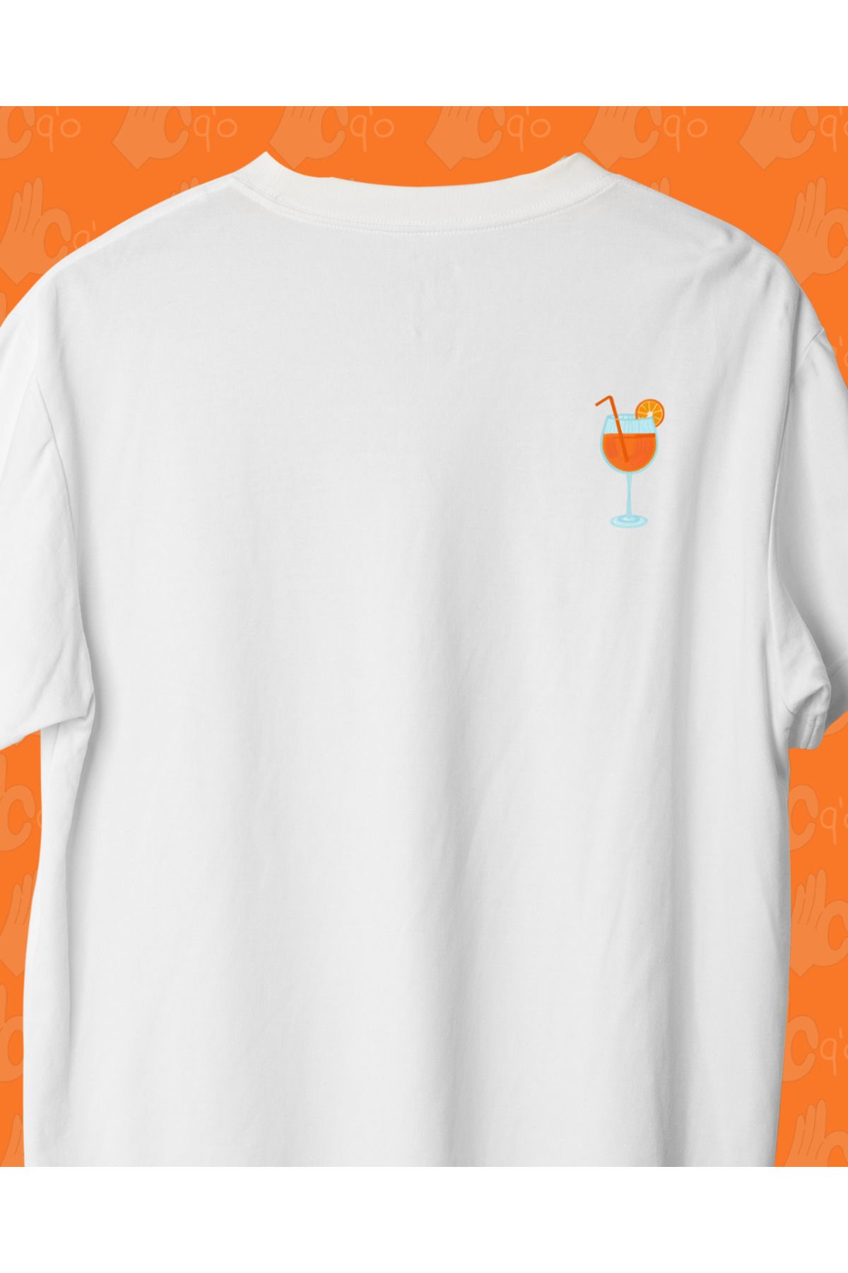 oq'o Aperol Spritz - Nakışlı Basic T-shirt
