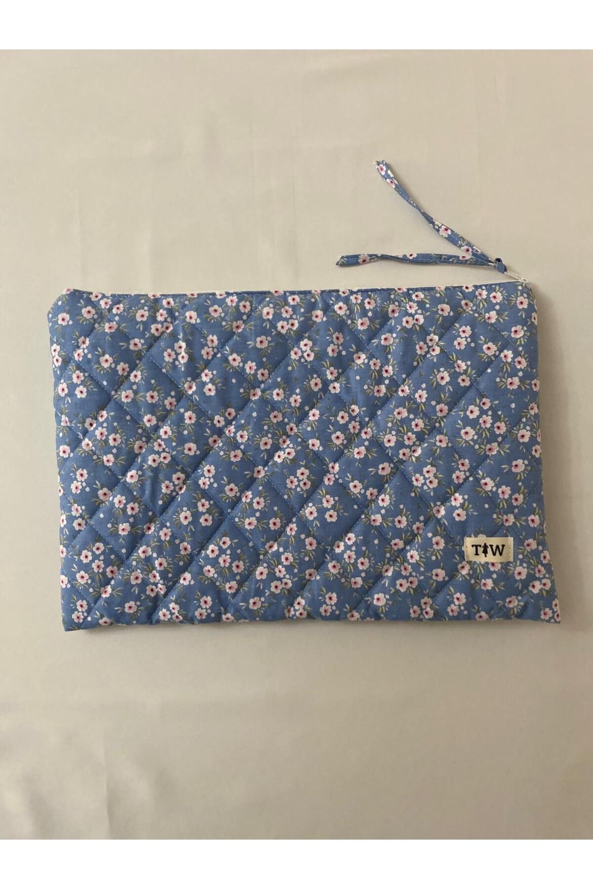 TALL WAY Pembe çiçek laptop-tablet kılıfı 13-14 inç