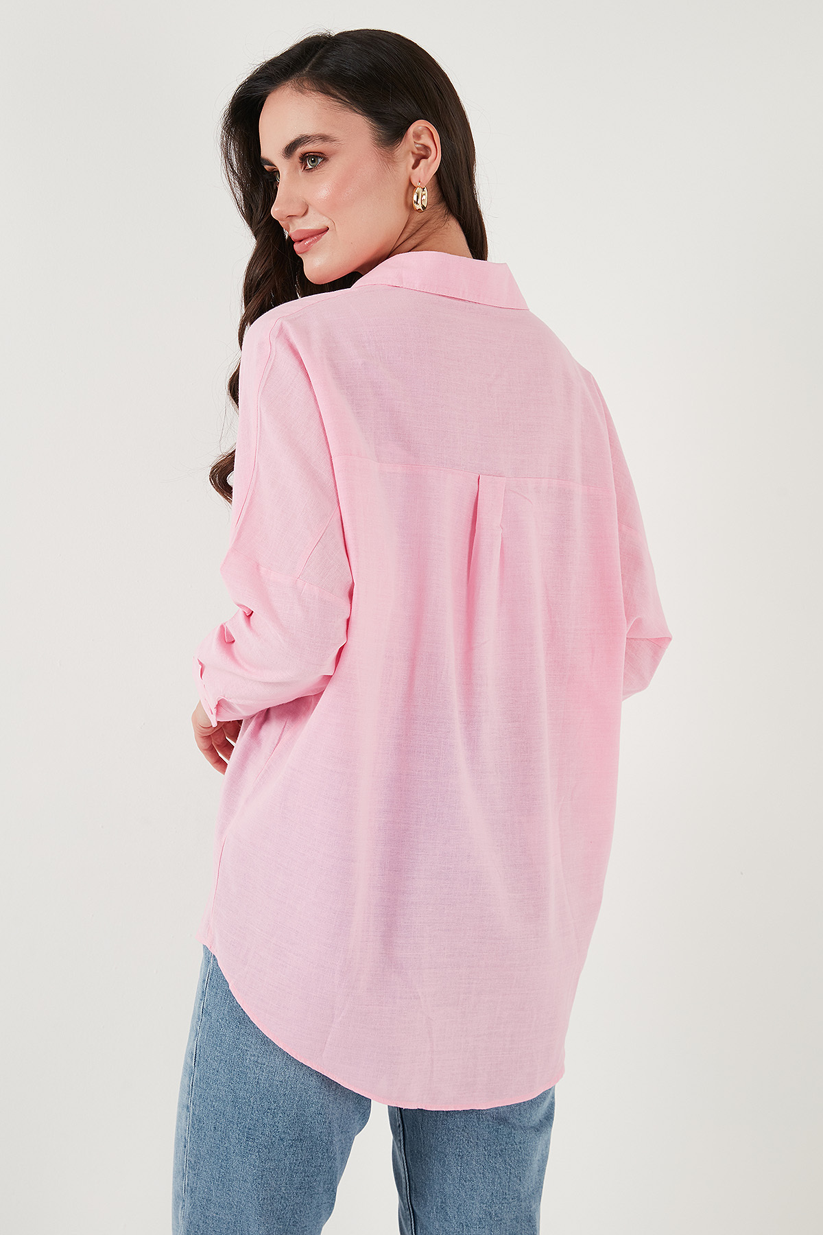 Lela  Streç Pamuklu Oversize Fit 2' li Paket Gömlek-Atlet Set GÖMLEK-ATLET SET 67810014979S2 - Görsel 5