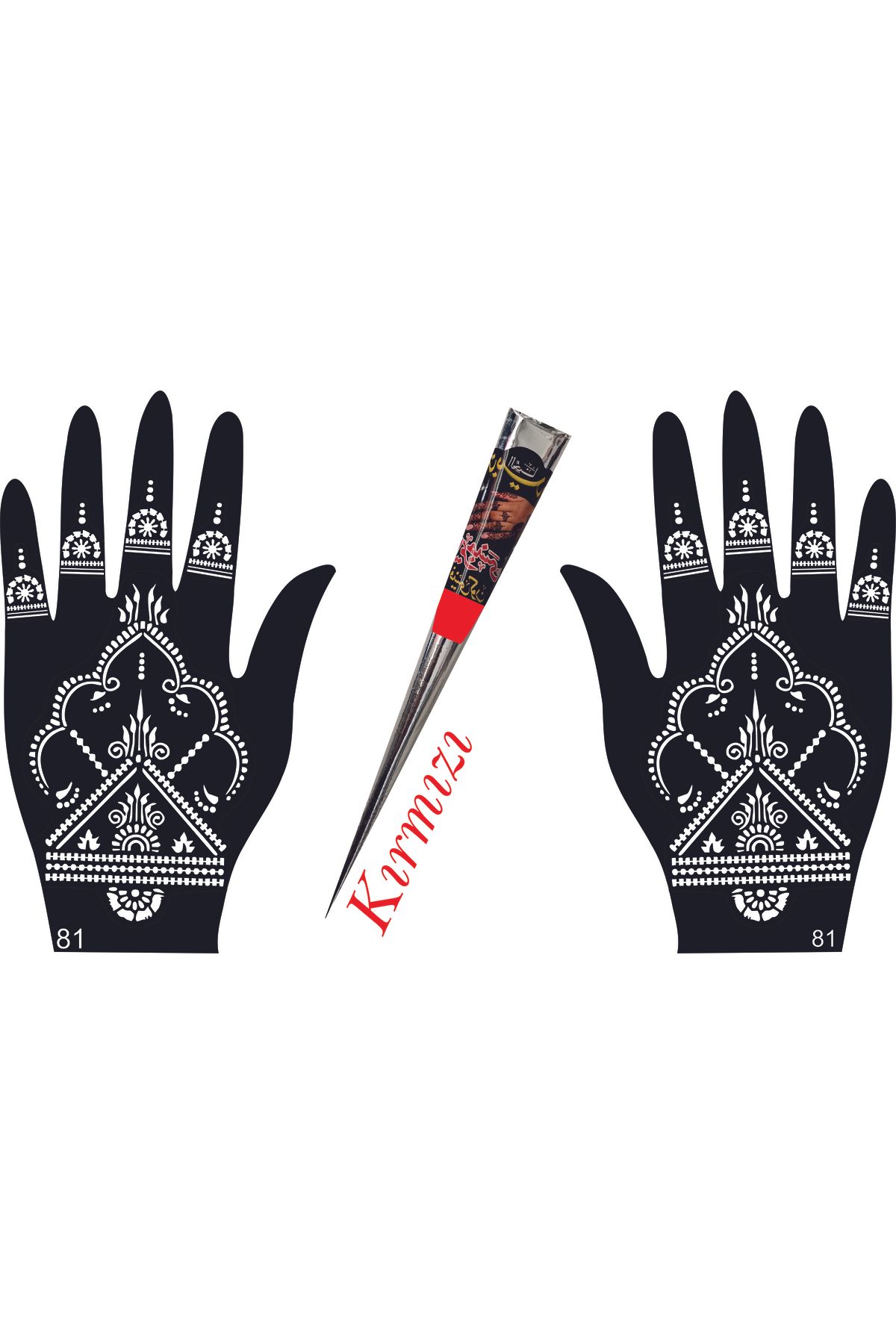 hennadibace El Deseni Kına Kalıbı (GEÇİCİ DÖVME ŞABLONU) Hint Kınası Henna Tattoo Stencil Kına Gecesi