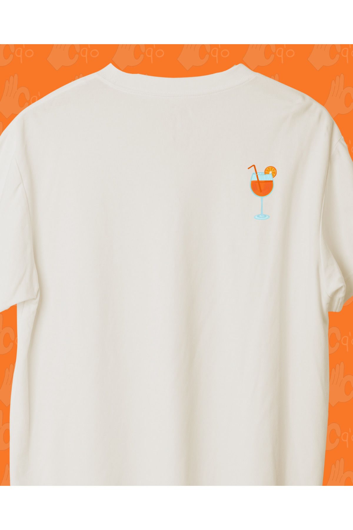 oq'o Aperol Spritz - Nakışlı Basic T-shirt