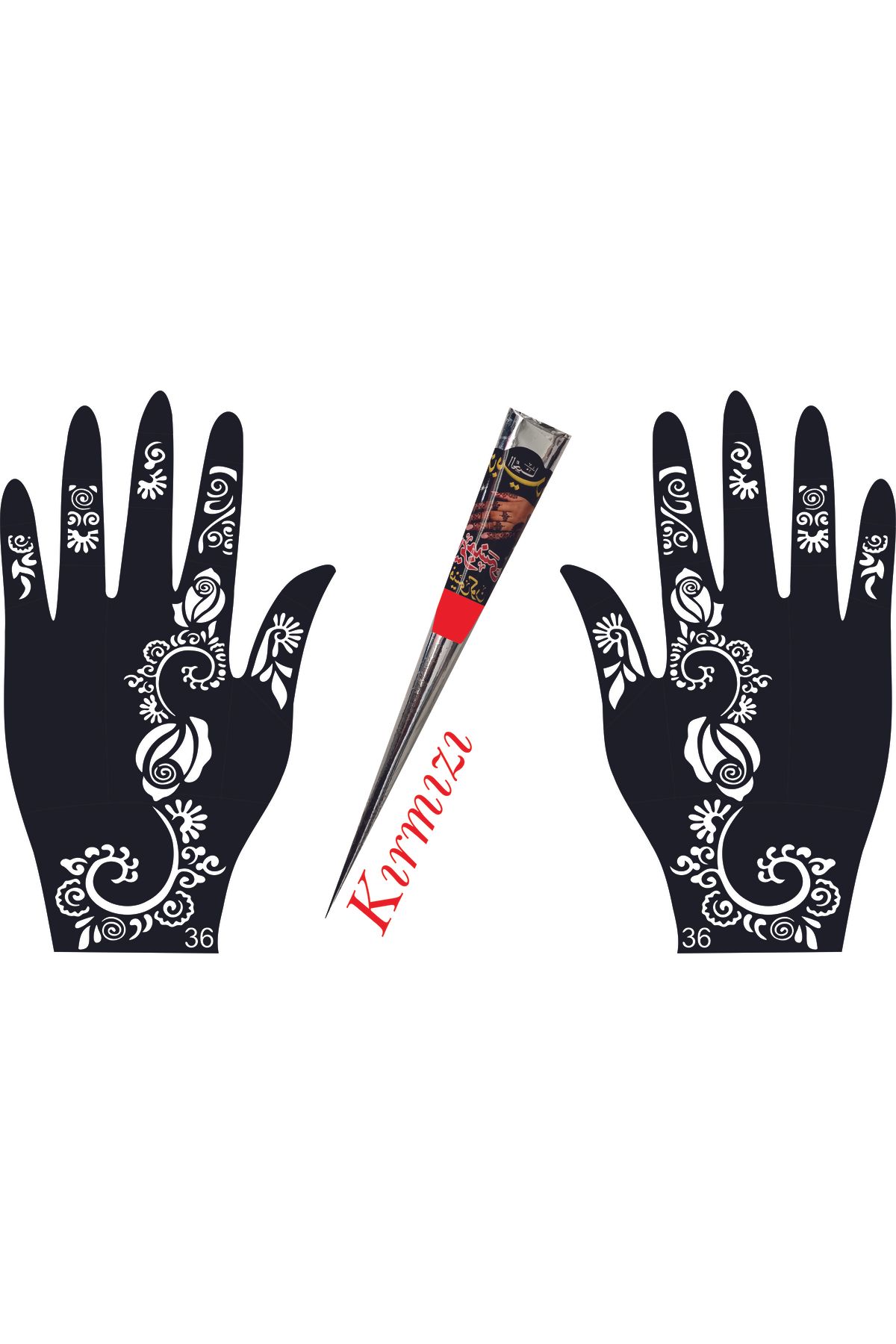 hennadibace El Deseni Kına Kalıbı (GEÇİCİ DÖVME ŞABLONU) Hint Kınası Henna Tattoo Stencil Kına Gecesi