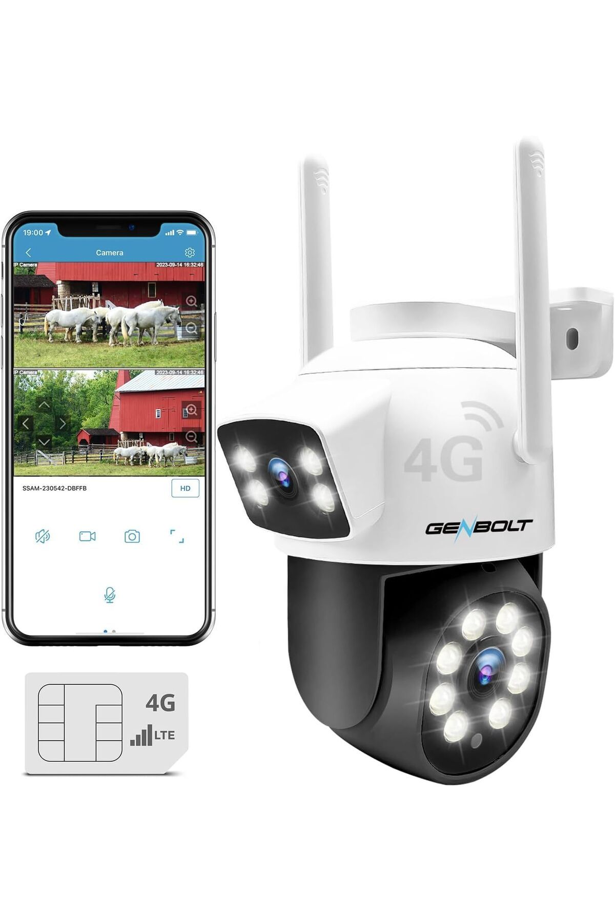 GENBOLT SIM Kartlı Dış Mekan Güvenlik Kamerası