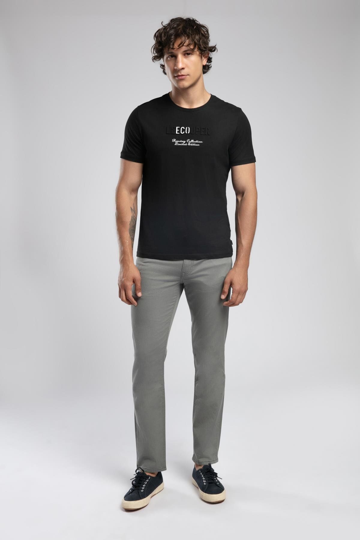 Lee Cooper Jagger Normal Bel Dar Kesim Düz Paça Gri Erkek Pantolon