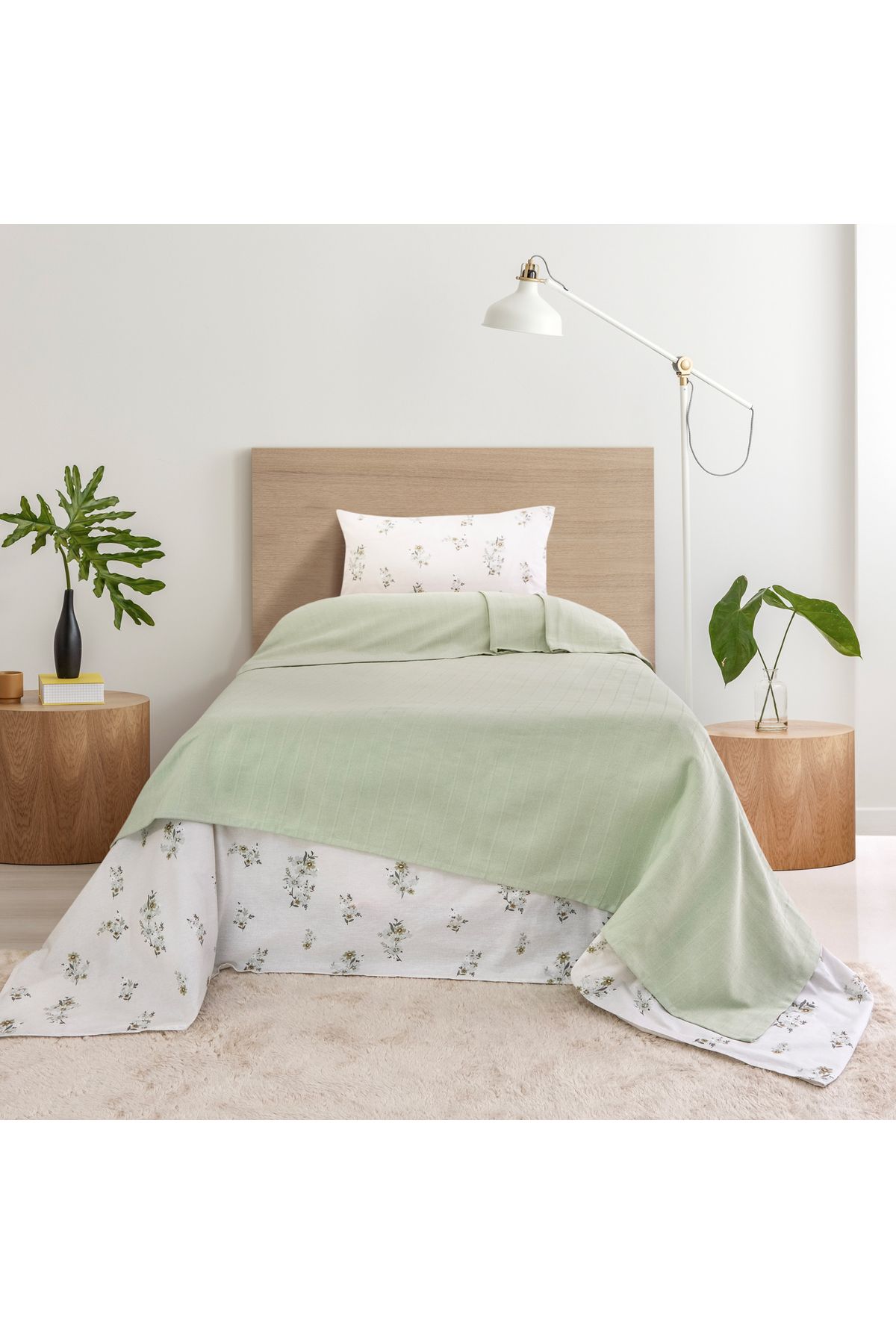 Schafer Home Hera Tek Kişilik Pike Takımı 3 Parça-Yeşil