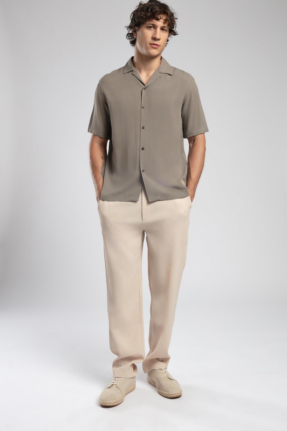 Lee Cooper Joanka Normal Bel Normal Kesim Düz Paça Bej Erkek Pantolon
