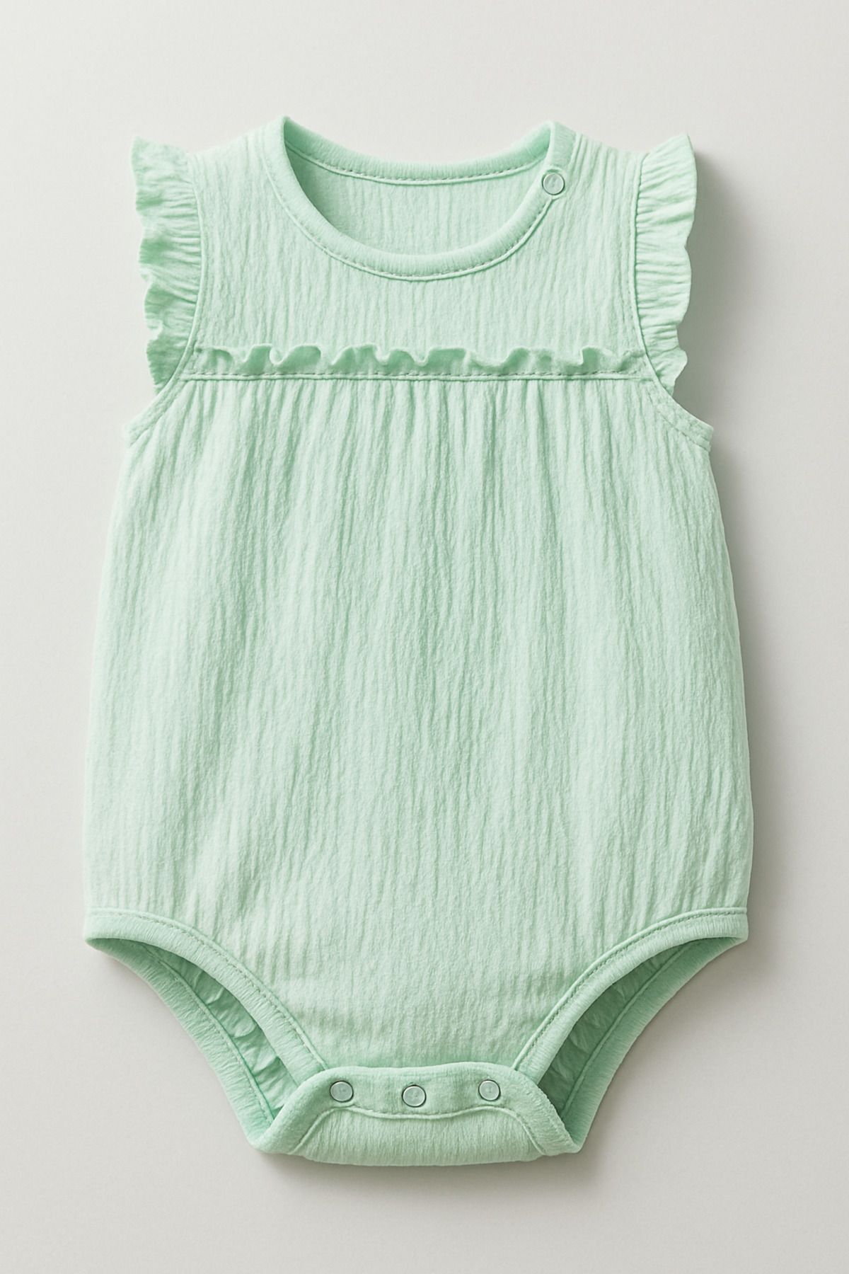 Butik Mother Love Drape Kumaş Fırfırlı Kız Bebek Body