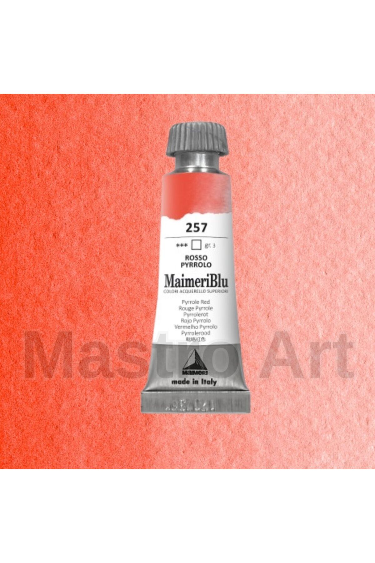 Maimeri Blu Pro Tüp Sulu Boya 12 ml S3 257 Pyrrole Red